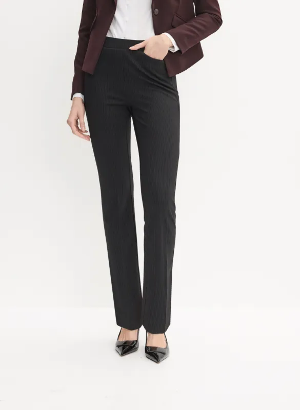 Pinstripe Straight-Leg Pants sold by Melanie Lyne