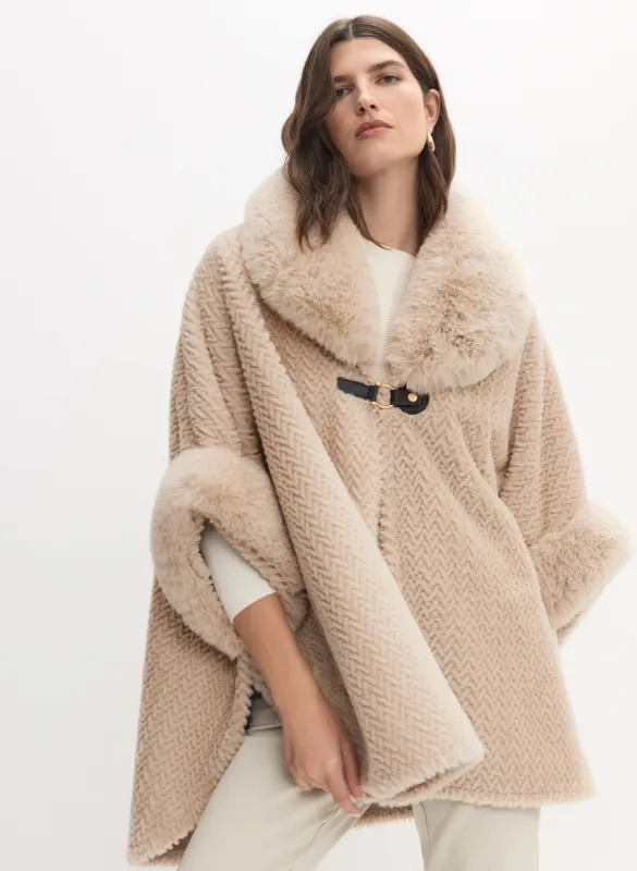 Faux Fur Poncho sold by Melanie Lyne