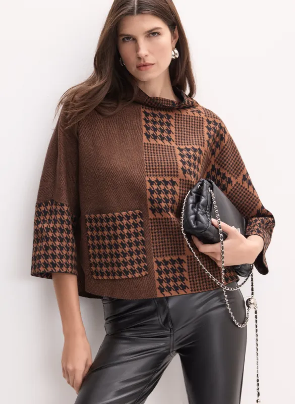 Joseph Ribkoff - Mixed Patchwork Print Sweater sold by Melanie Lyne