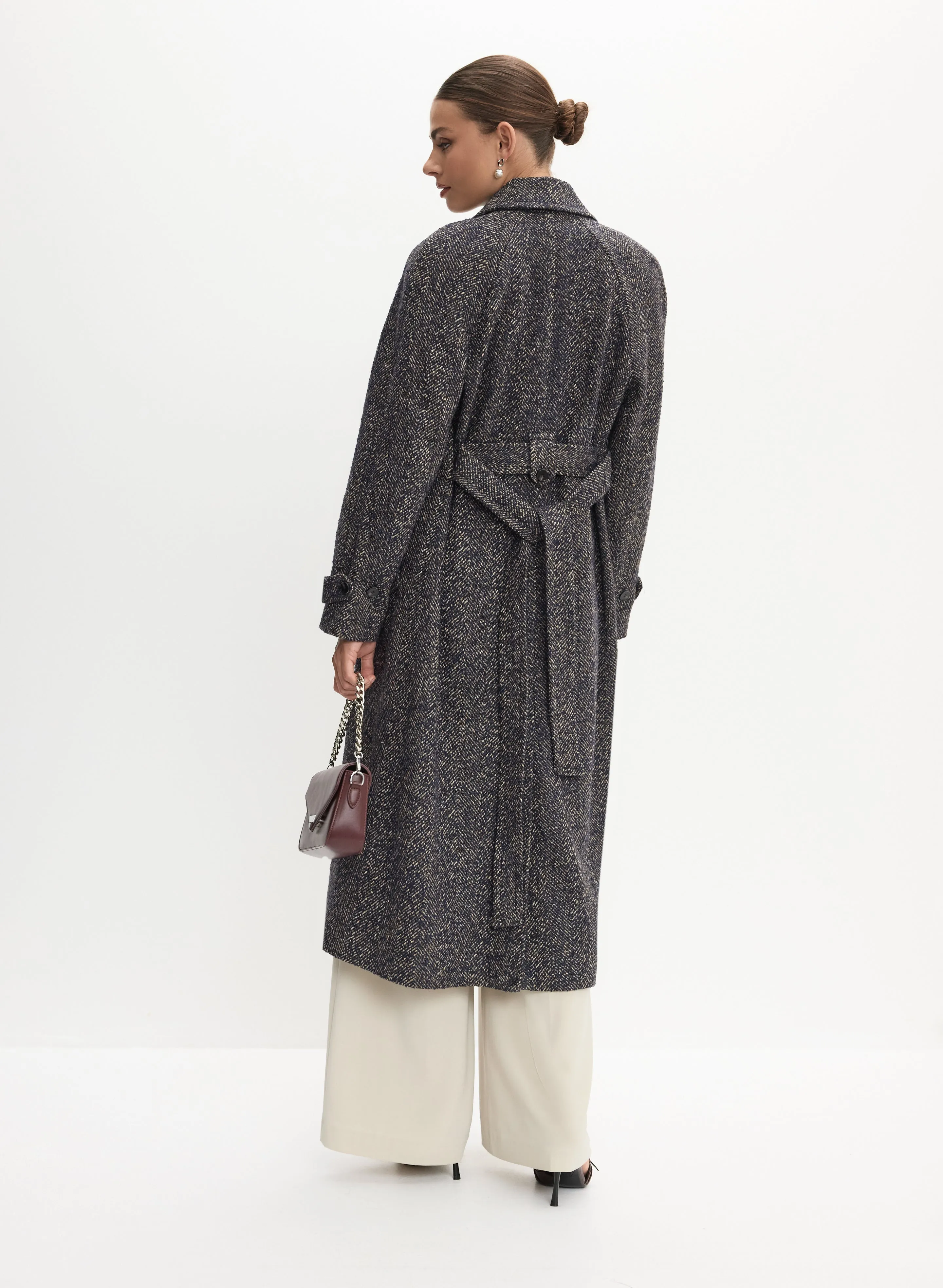 Tweed Wool-Blend Coat sold by Melanie Lyne product image thumbnail 4