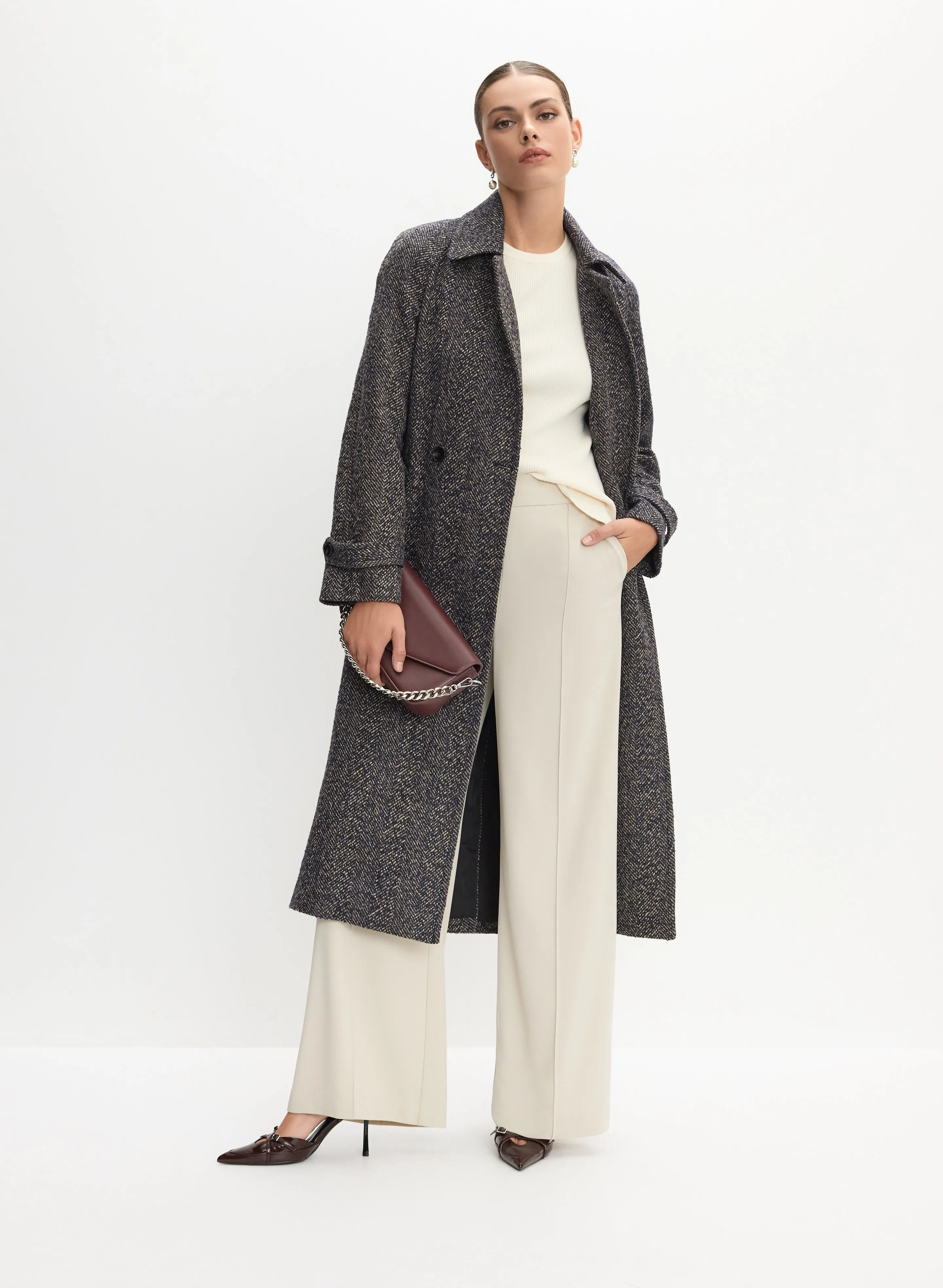 Tweed Wool-Blend Coat sold by Melanie Lyne