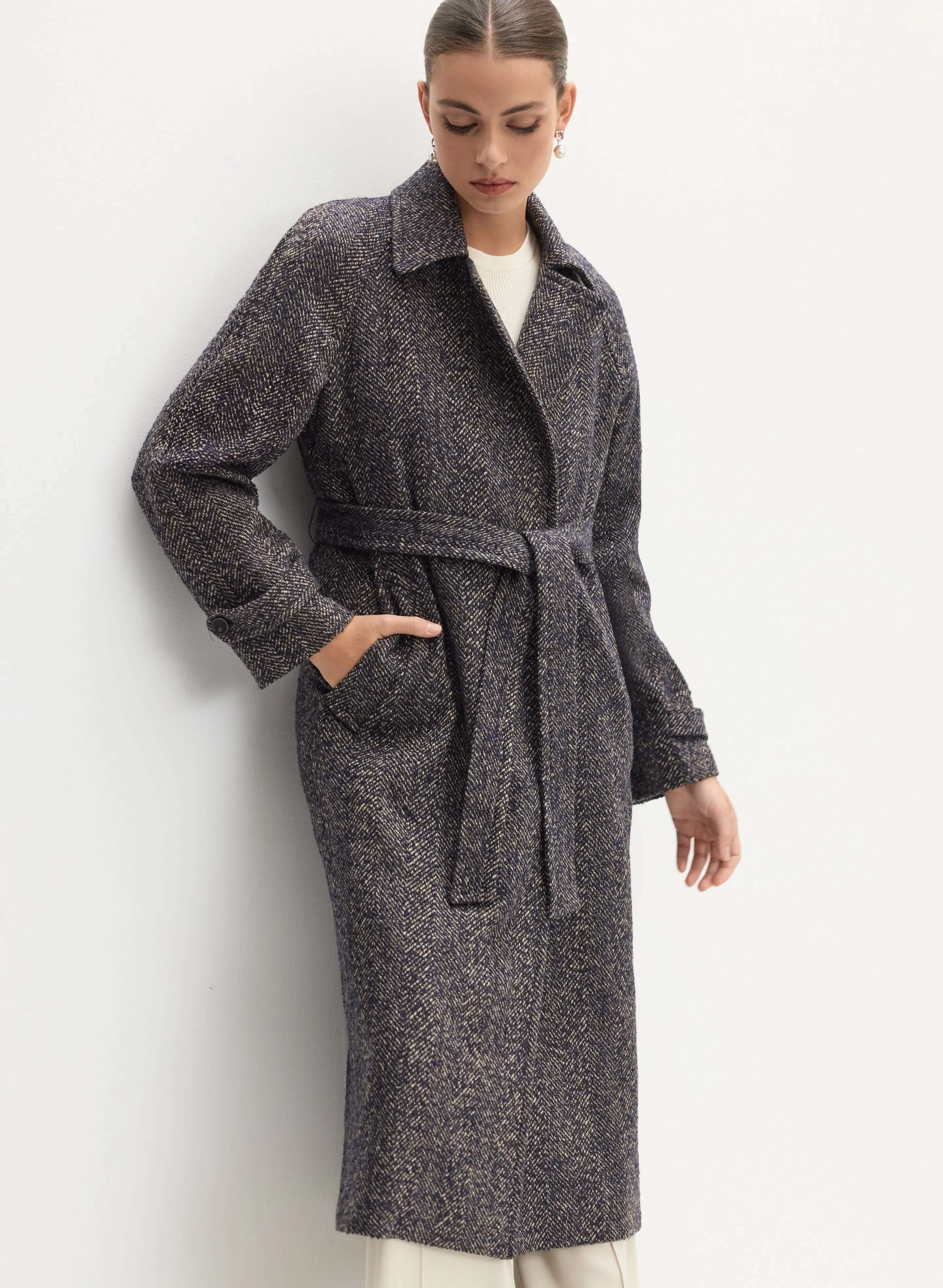 Tweed Wool-Blend Coat sold by Melanie Lyne product image thumbnail 5