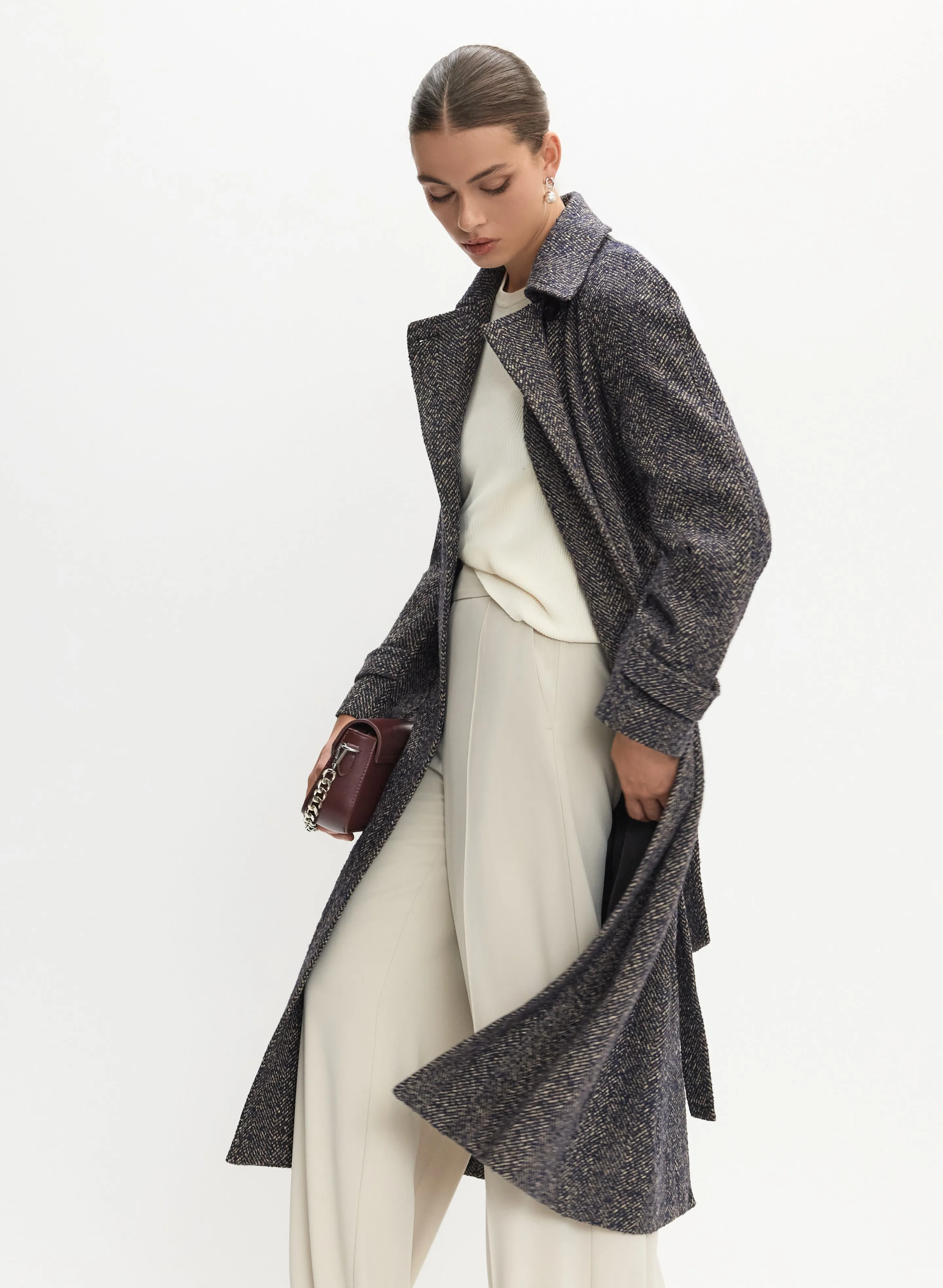 Tweed Wool-Blend Coat sold by Melanie Lyne product image thumbnail 3