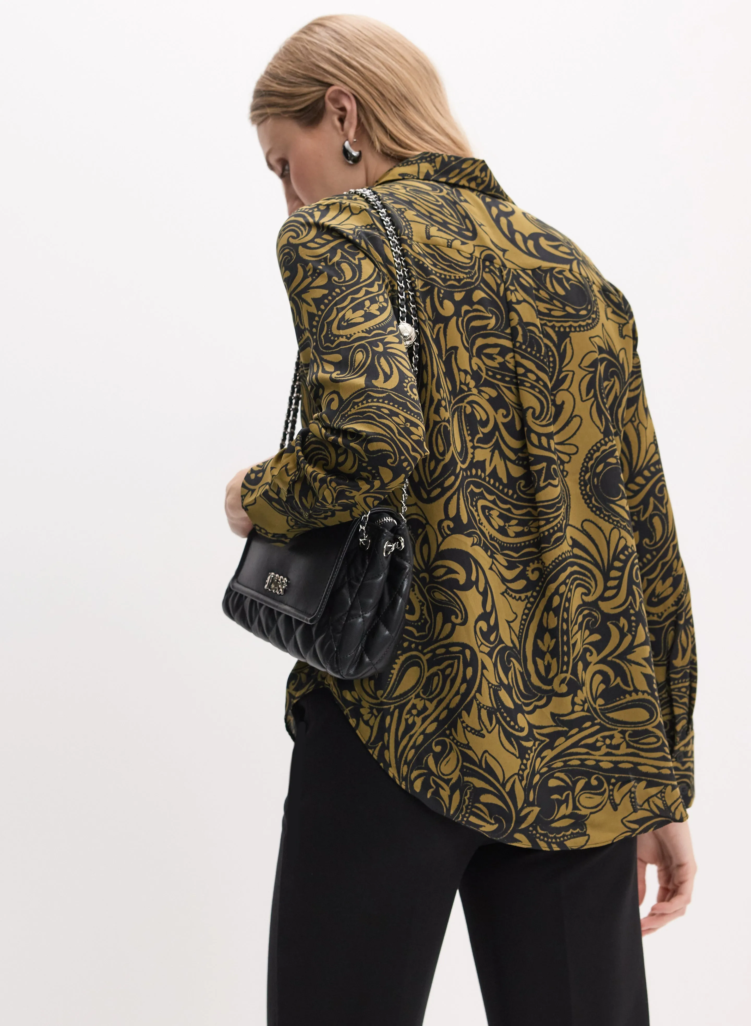 Paisley Print Button-Up Blouse sold by Melanie Lyne product image thumbnail 4