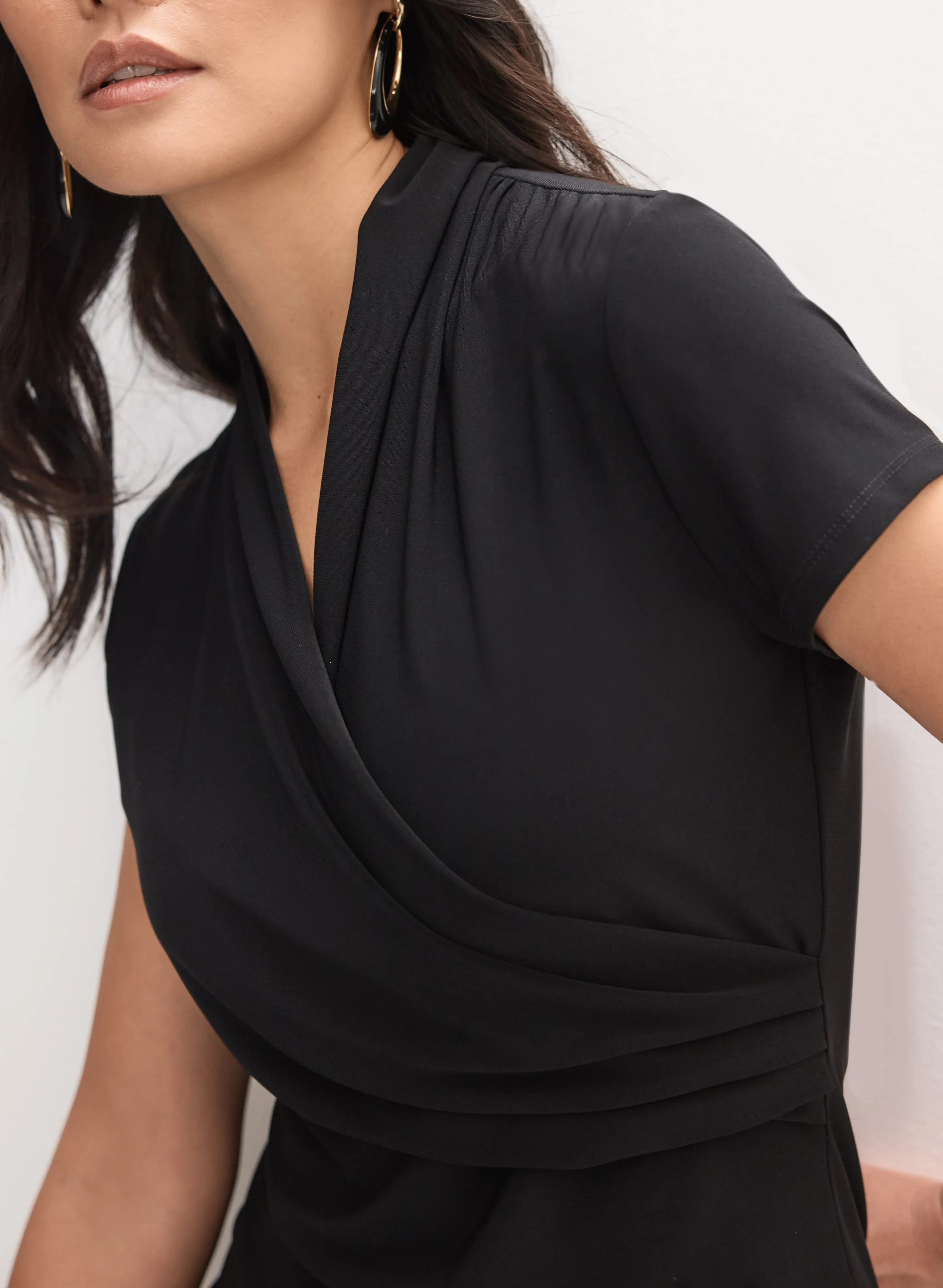 Joseph Ribkoff - Shawl Neck Wrap Top sold by Melanie Lyne product image thumbnail 4