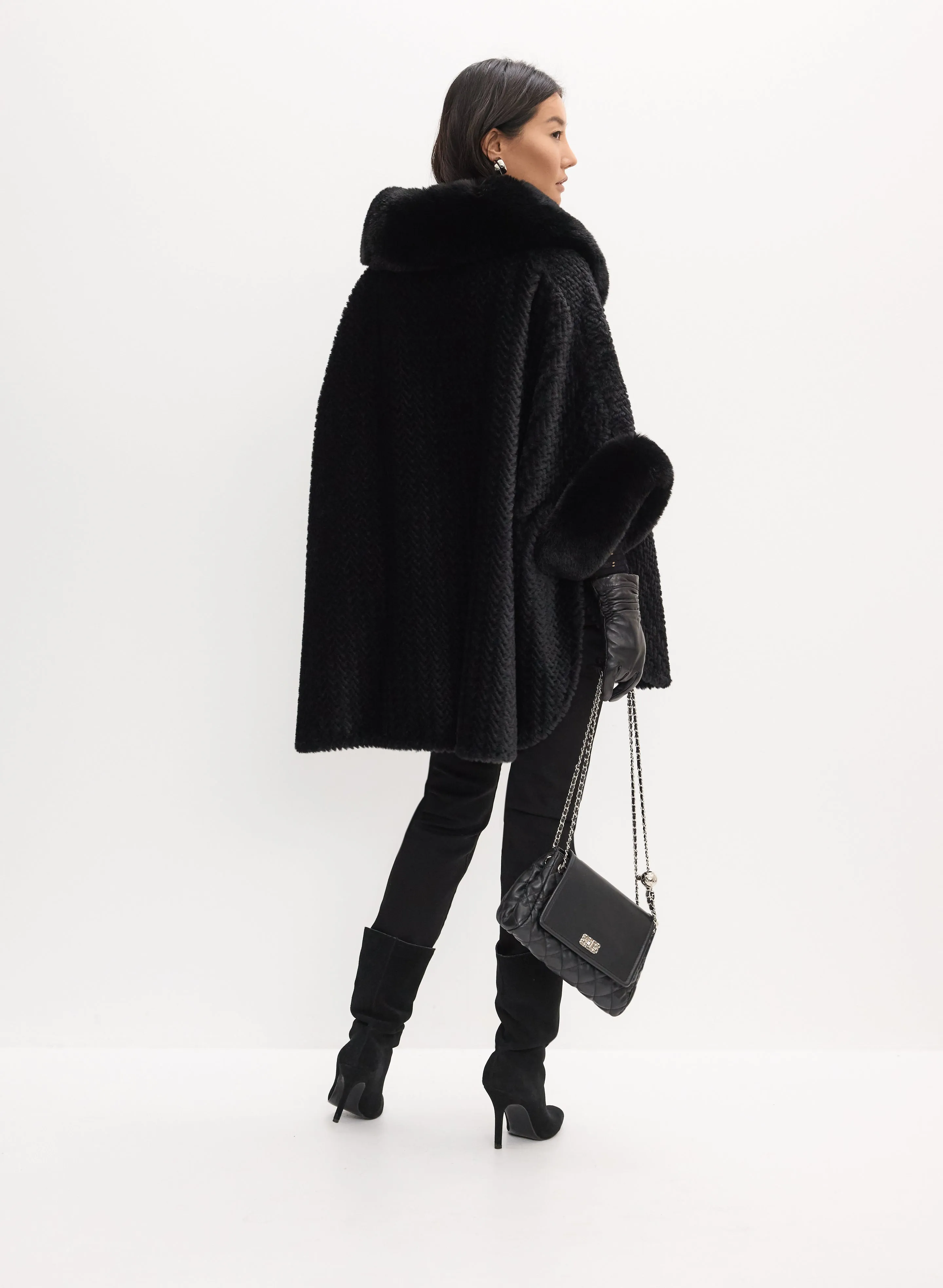 Faux Fur Poncho sold by Melanie Lyne product image thumbnail 4