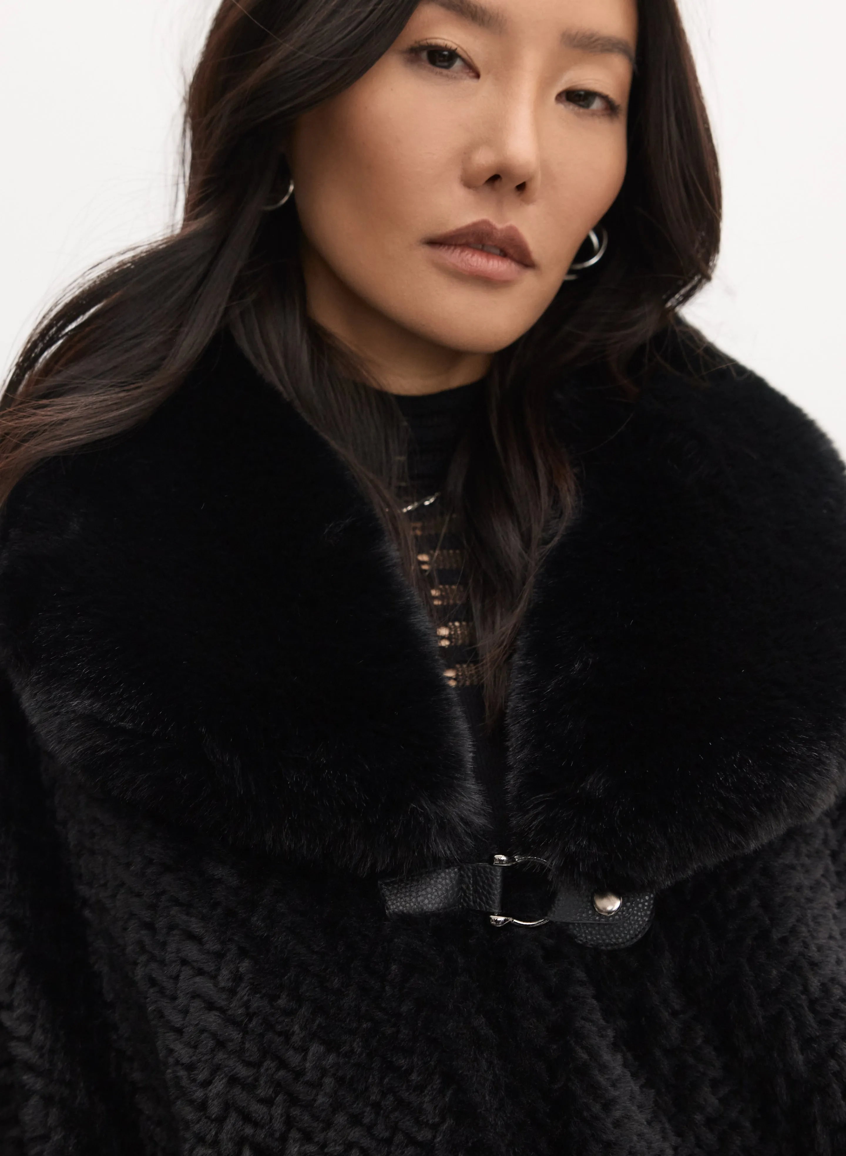 Faux Fur Poncho sold by Melanie Lyne product image thumbnail 5