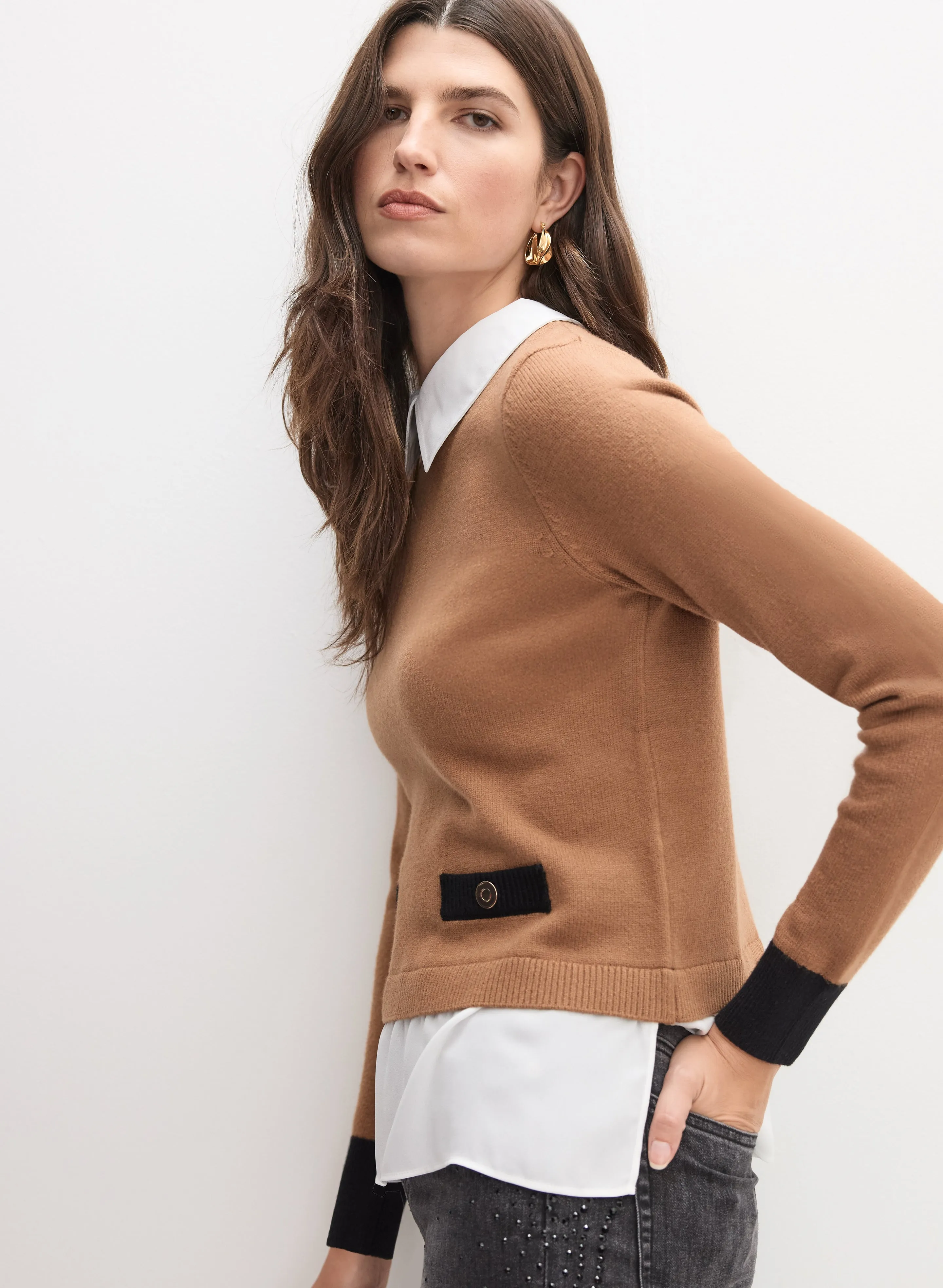 Illusion Shirt Collar Sweater sold by Melanie Lyne product image thumbnail 2