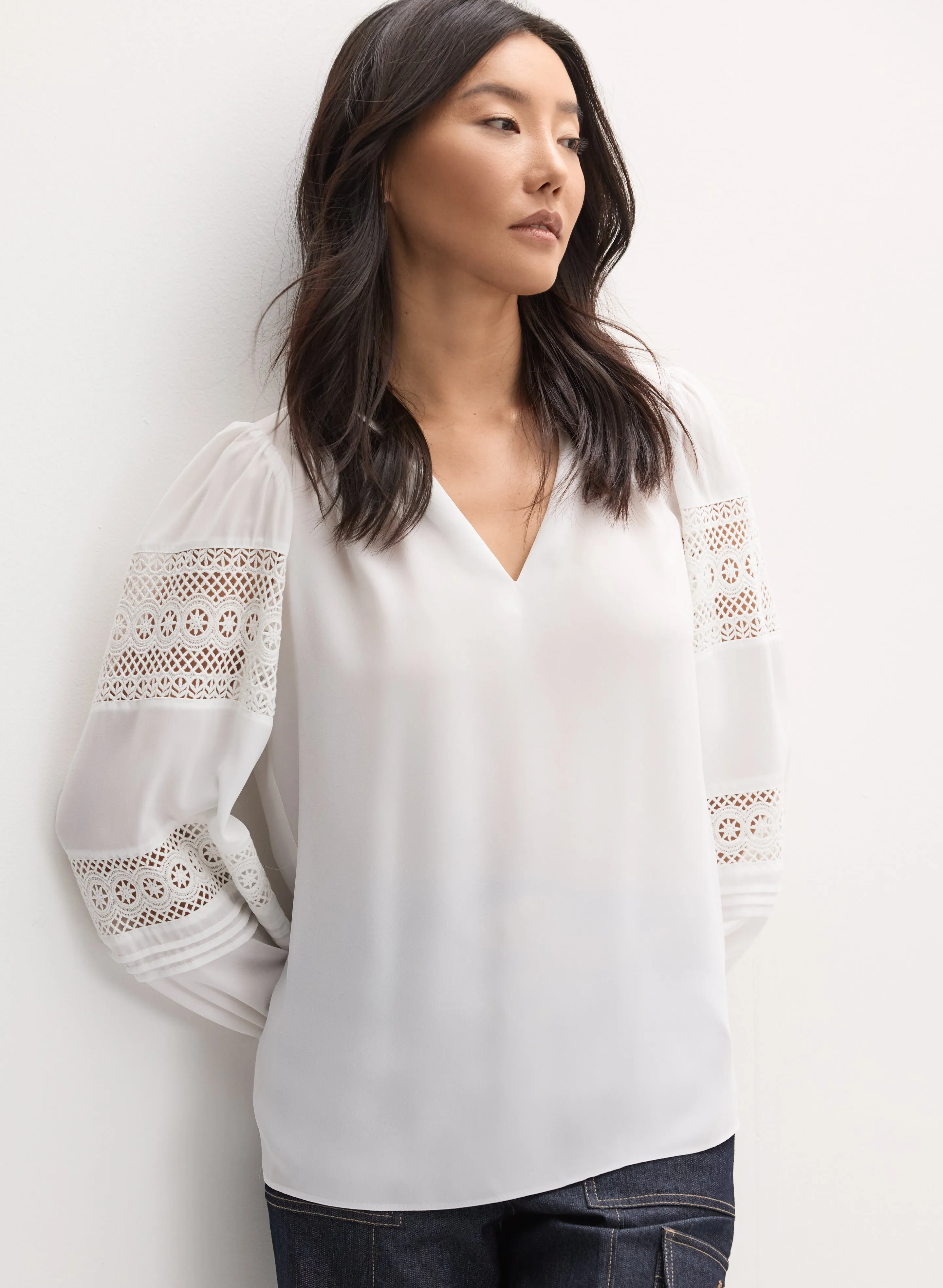 Joseph Ribkoff - Lace Trim Blouse sold by Melanie Lyne product image thumbnail 5