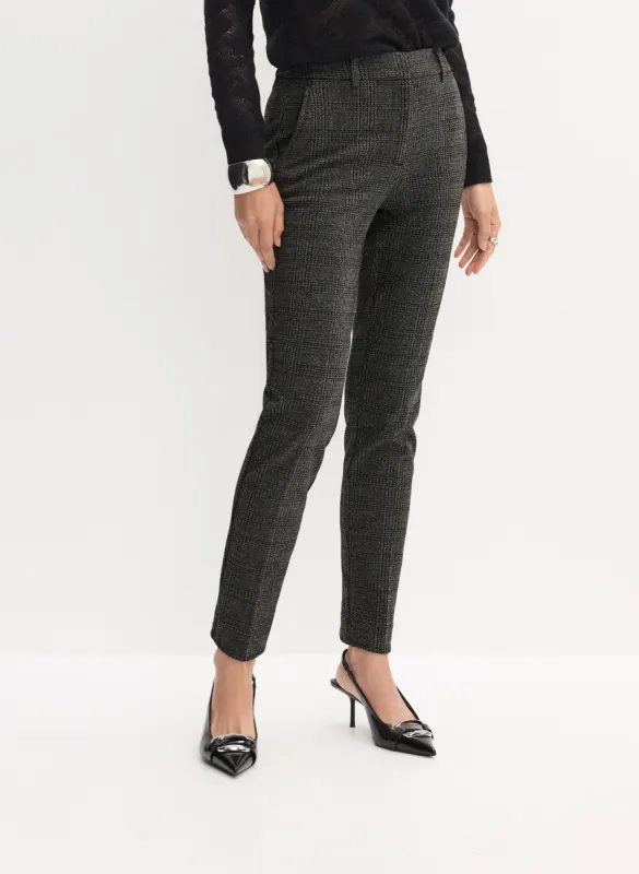 Giselle Plaid Slim-Leg Pants sold by Melanie Lyne