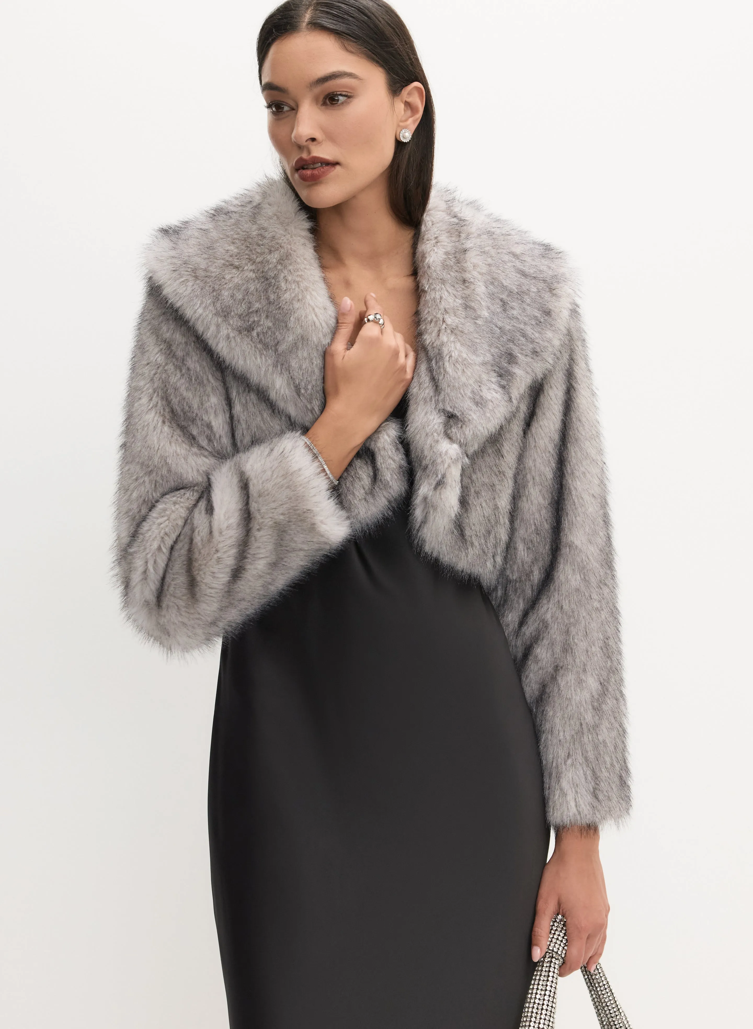 Cropped Faux Fur Jacket sold by Melanie Lyne