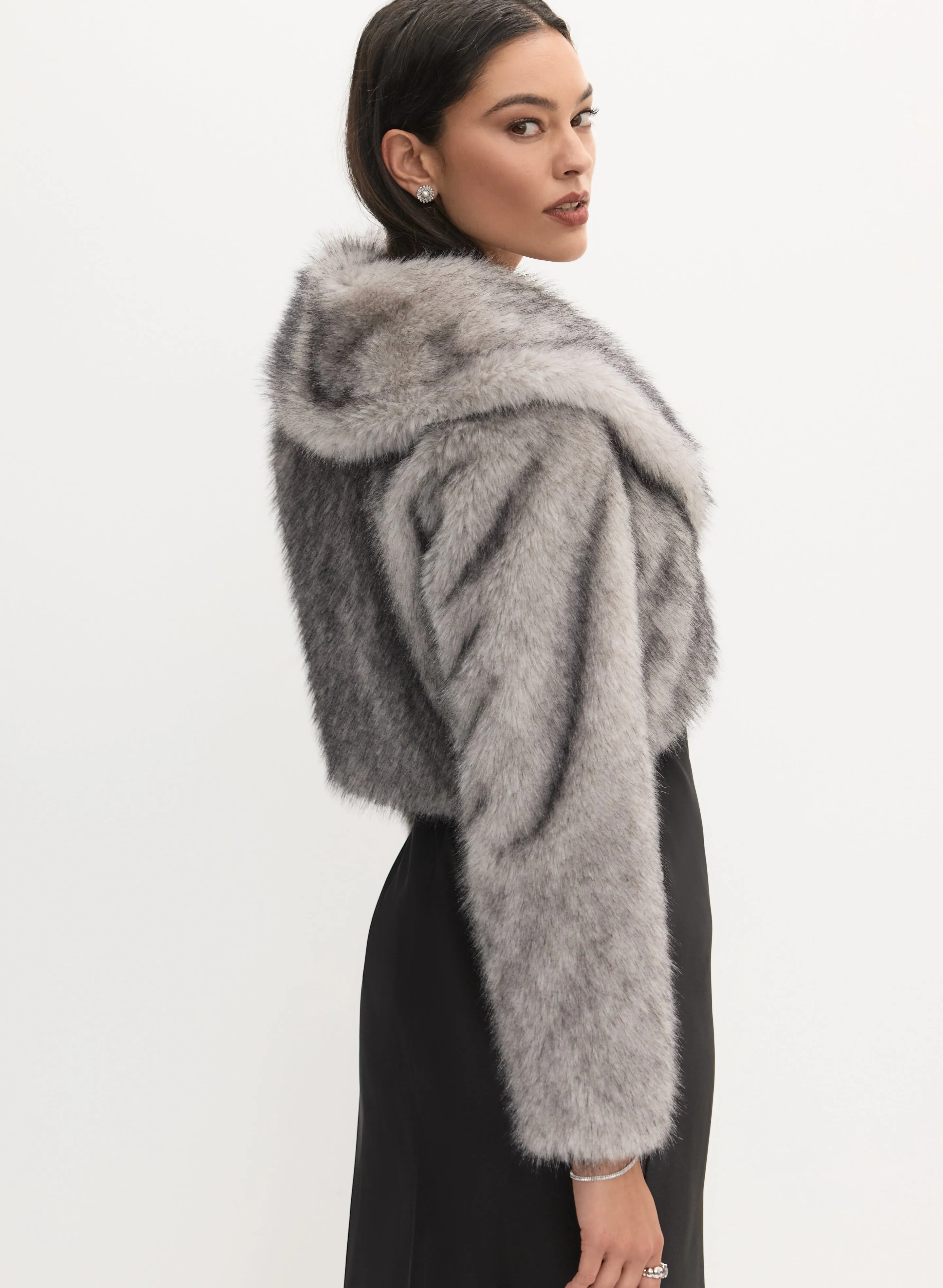Cropped Faux Fur Jacket sold by Melanie Lyne product image thumbnail 2