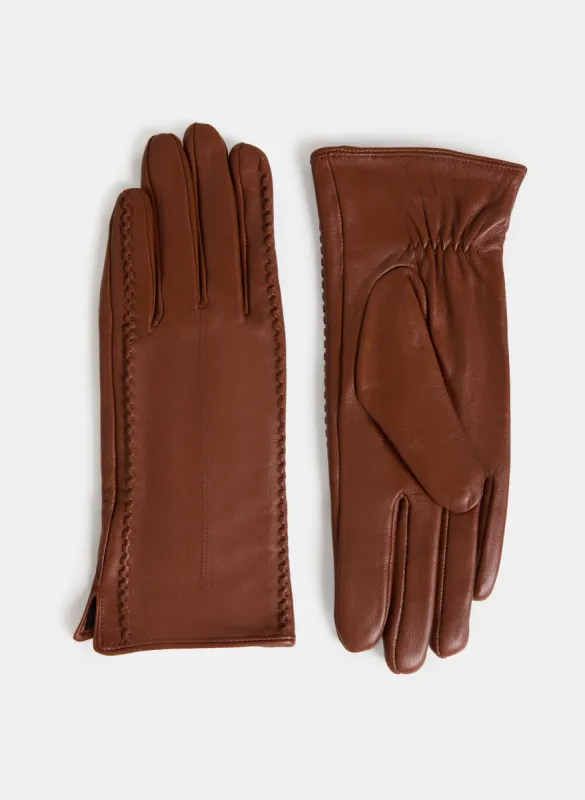 Raised Stitch Leather Gloves sold by Melanie Lyne