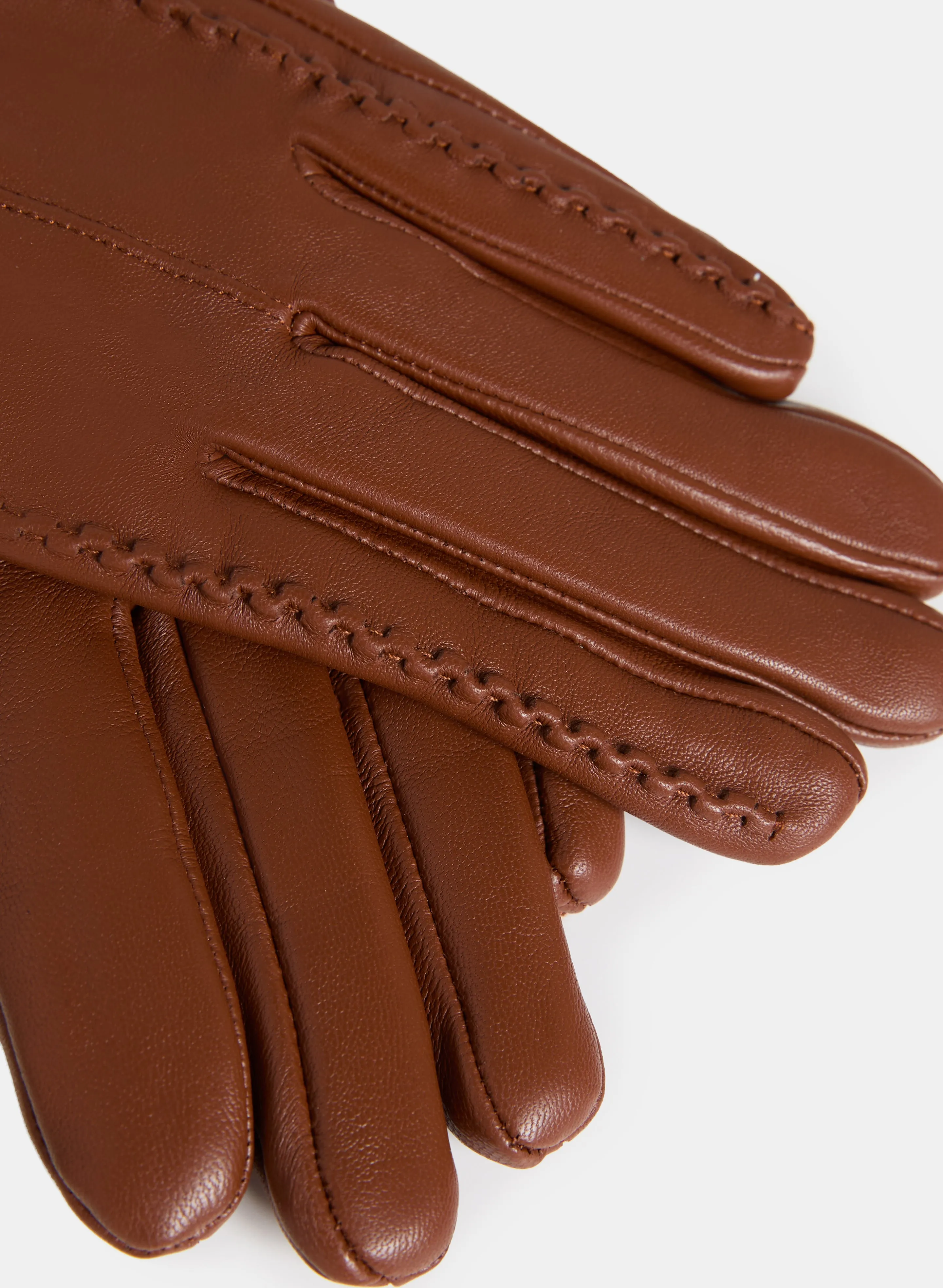 Raised Stitch Leather Gloves sold by Melanie Lyne product image thumbnail 2