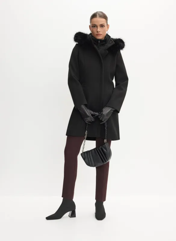 Wool-Blend A-Line Coat sold by Melanie Lyne