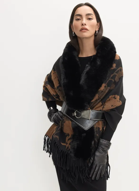 Floral Faux Fur Collar Wrap sold by Melanie Lyne