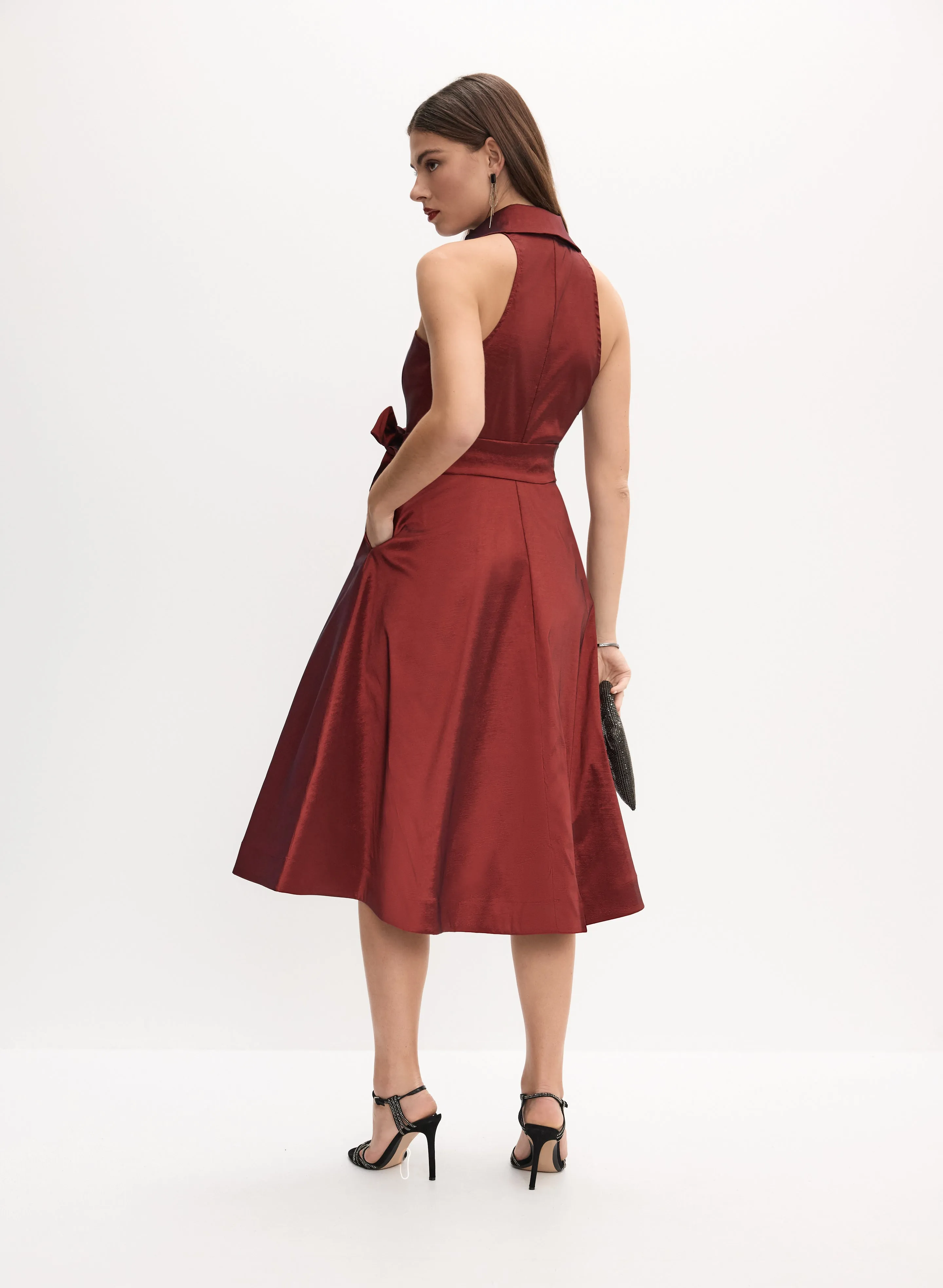 Belted Taffeta Dress sold by Melanie Lyne product image thumbnail 3