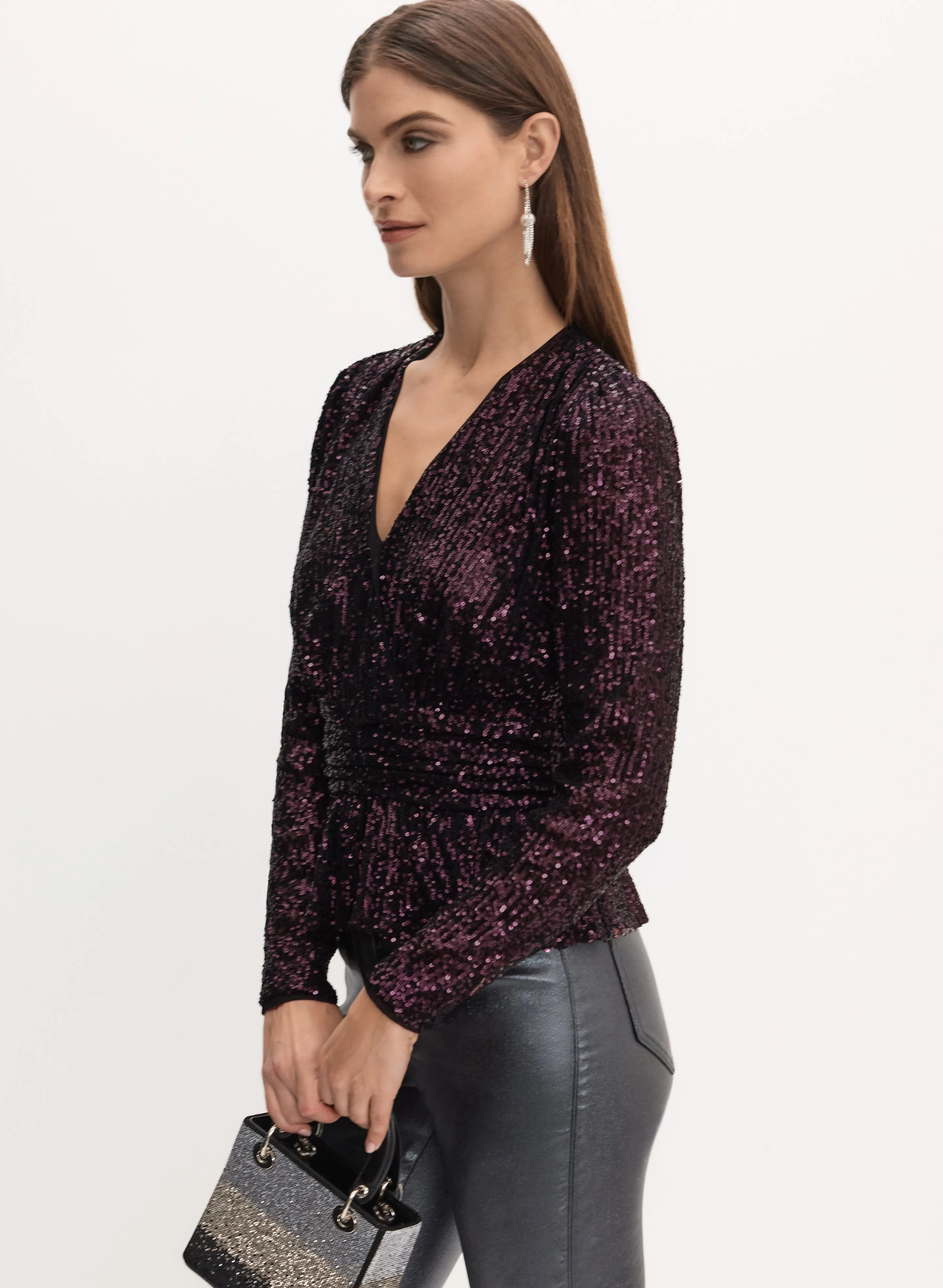 Peplum Sequin Top sold by Melanie Lyne product image thumbnail 5