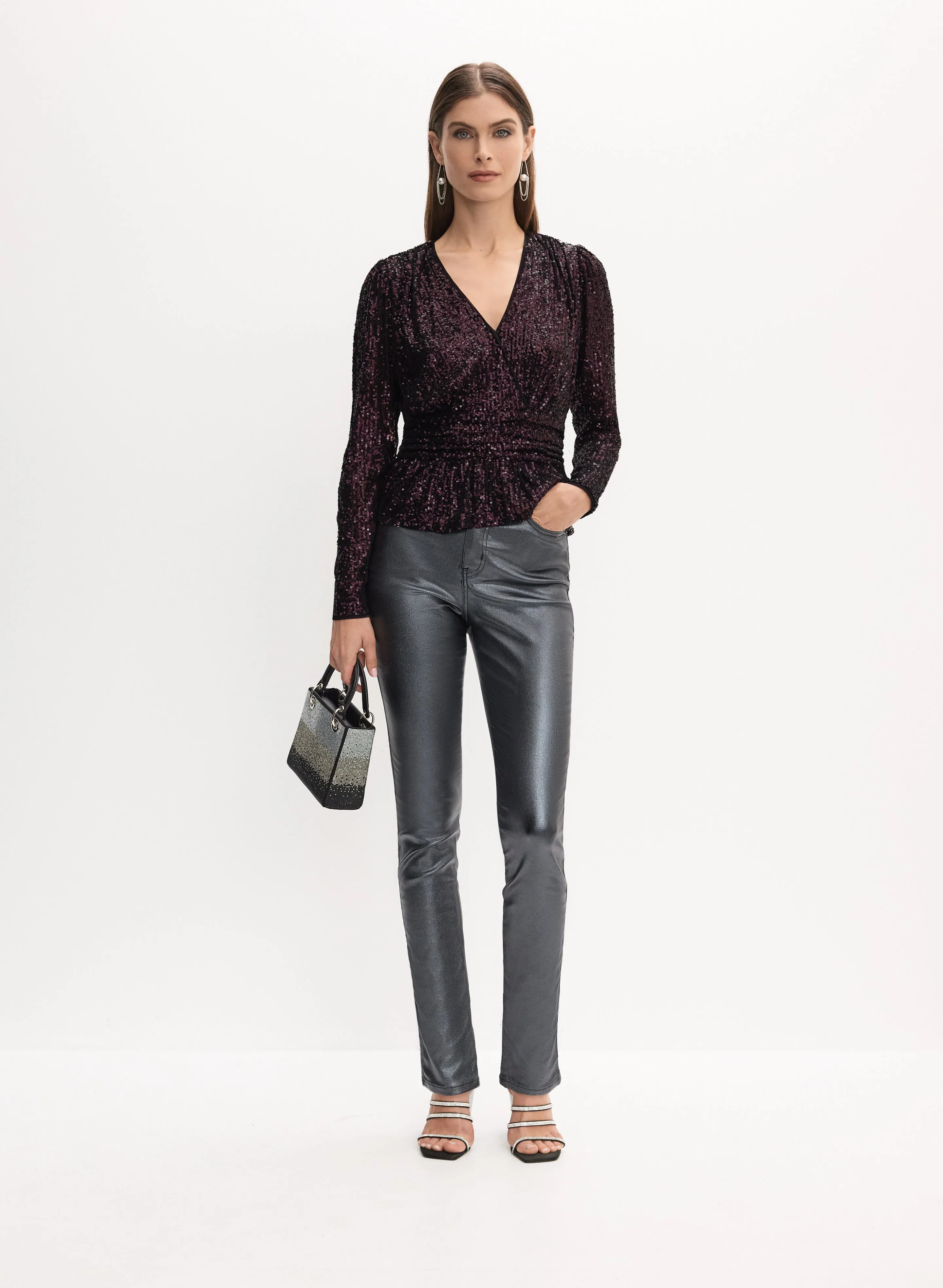 Peplum Sequin Top sold by Melanie Lyne product image thumbnail 3