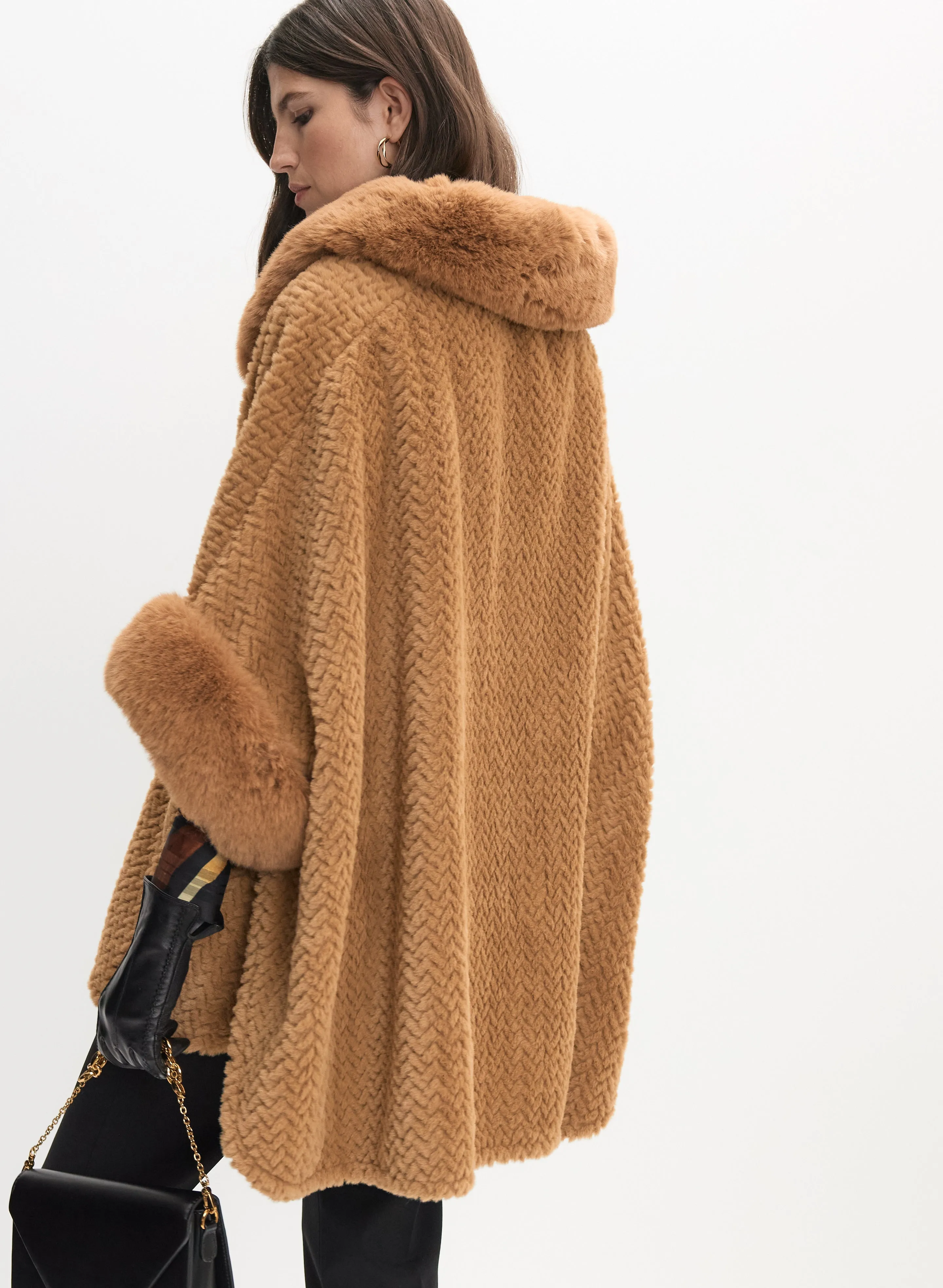 Faux Fur Poncho sold by Melanie Lyne product image thumbnail 4