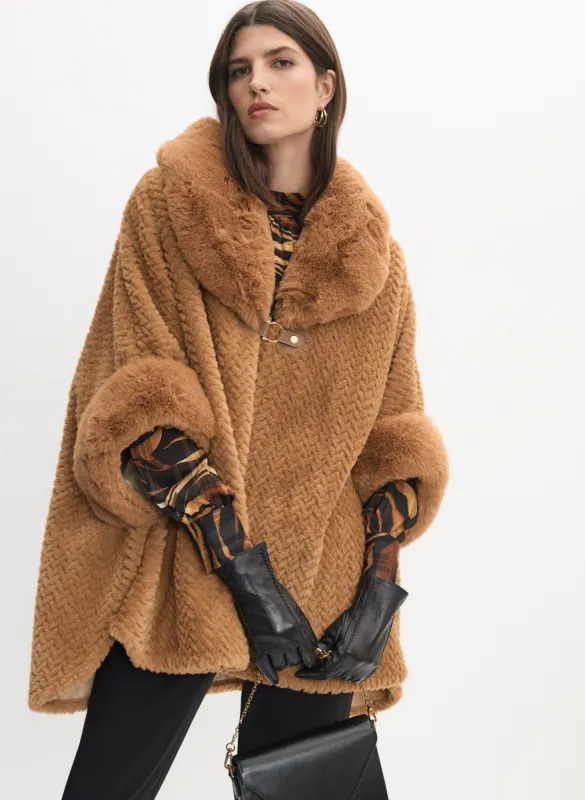 Faux Fur Poncho sold by Melanie Lyne