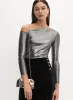 Asymmetric Lamé Top sold by Melanie Lyne