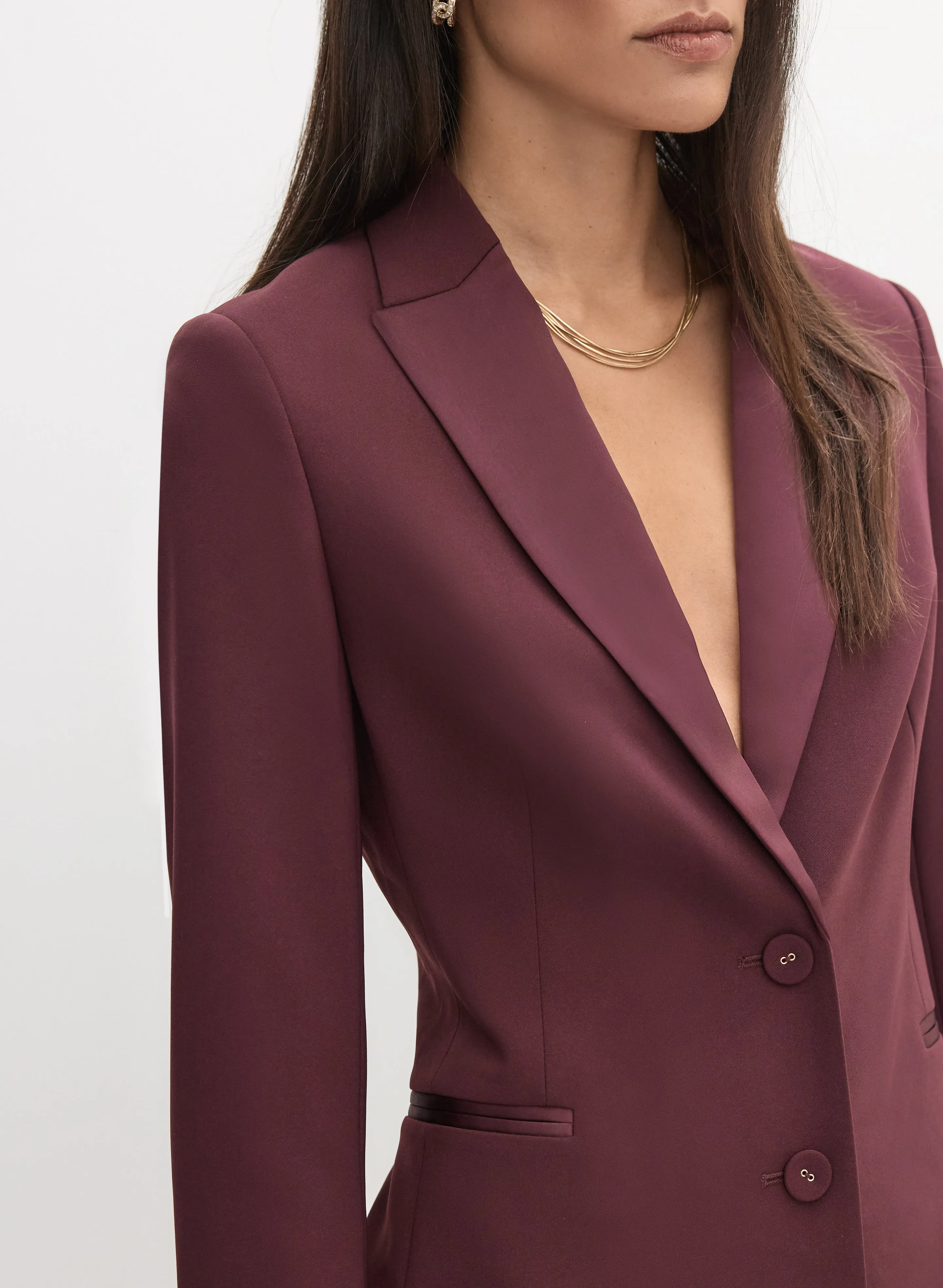 Satin Trim Tuxedo Jacket sold by Melanie Lyne product image thumbnail 2