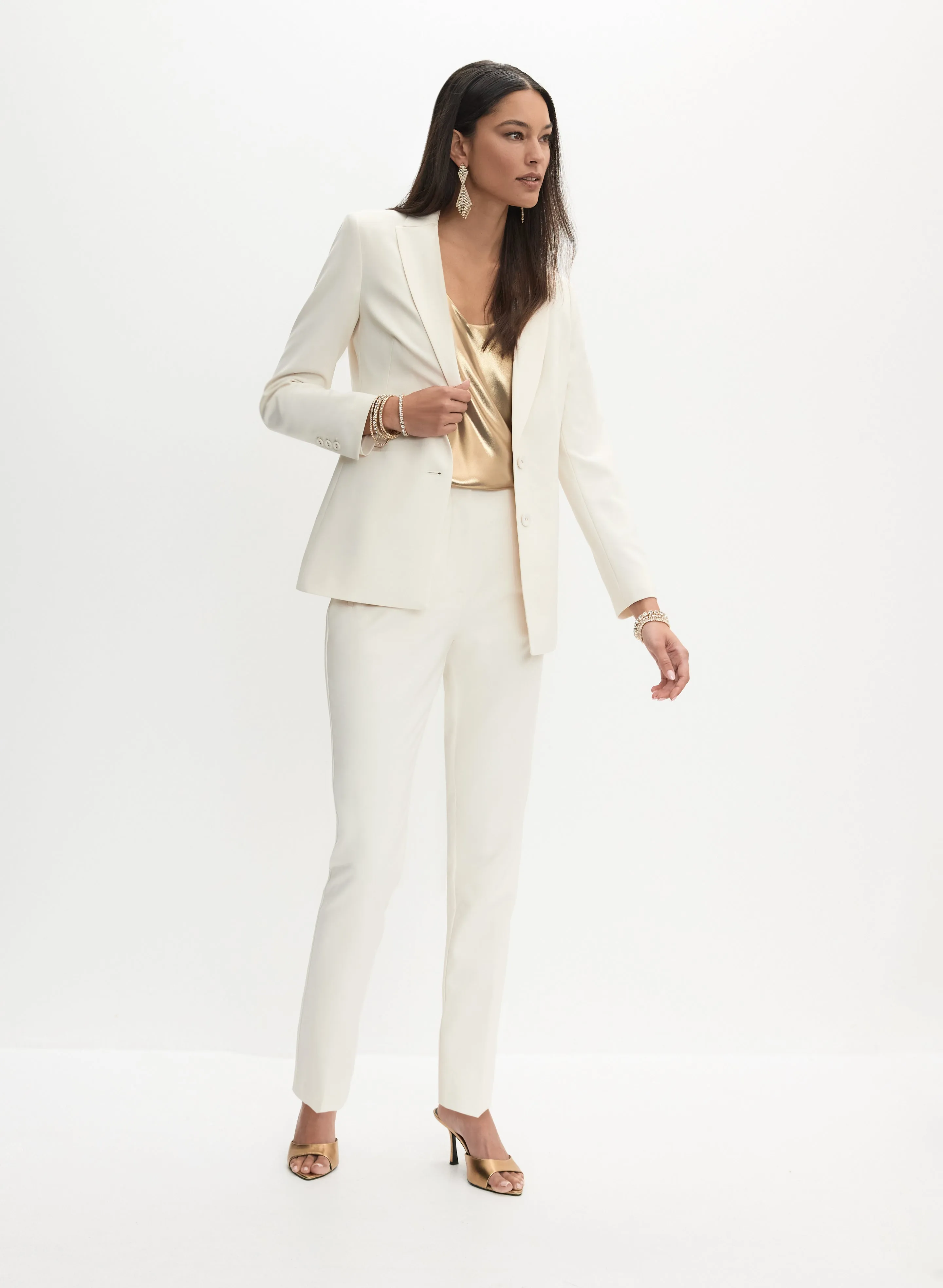 Satin Trim Tuxedo Jacket sold by Melanie Lyne product image thumbnail 3