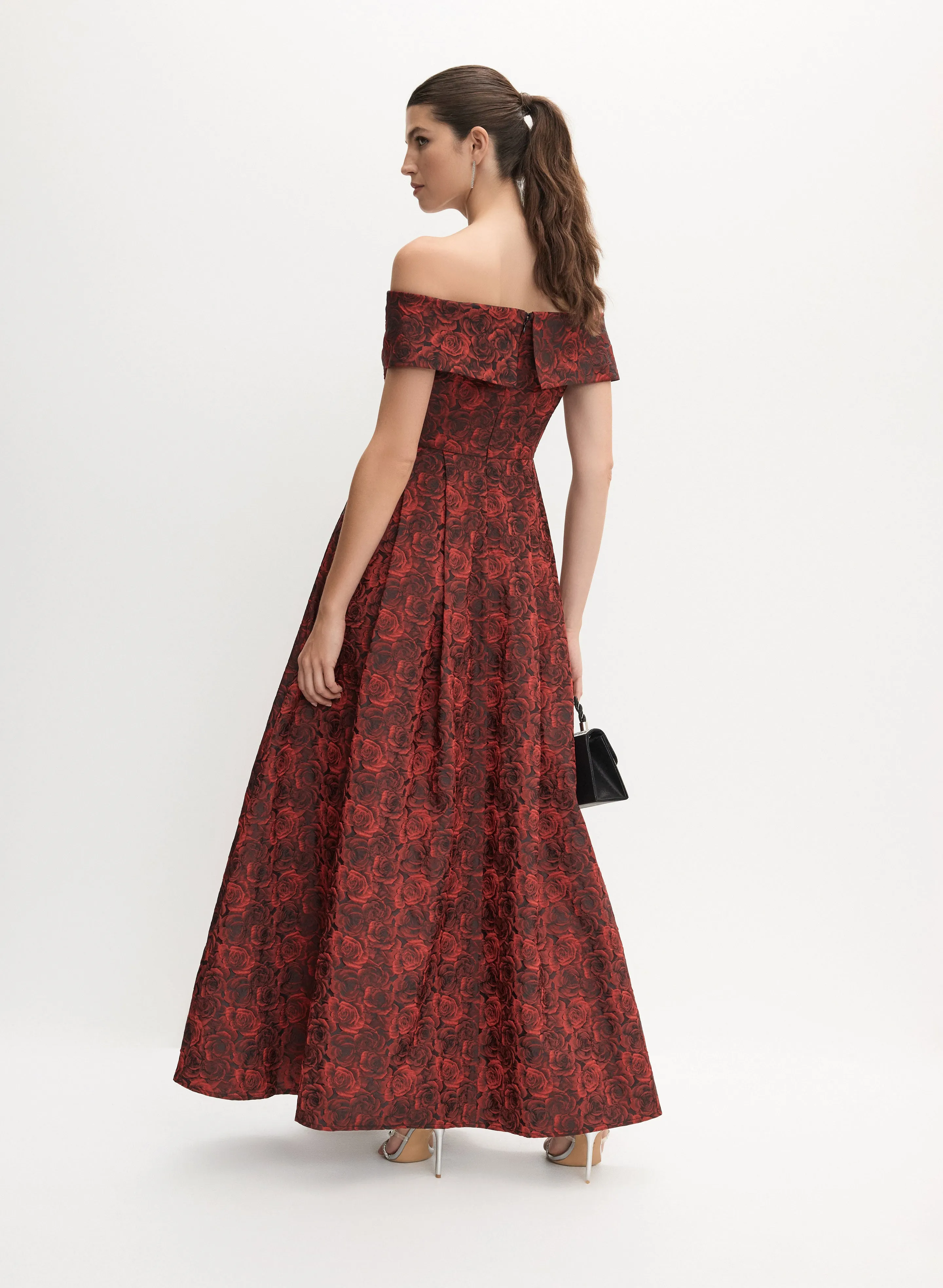 Off-the-Shoulder Floral Gown sold by Melanie Lyne product image thumbnail 4