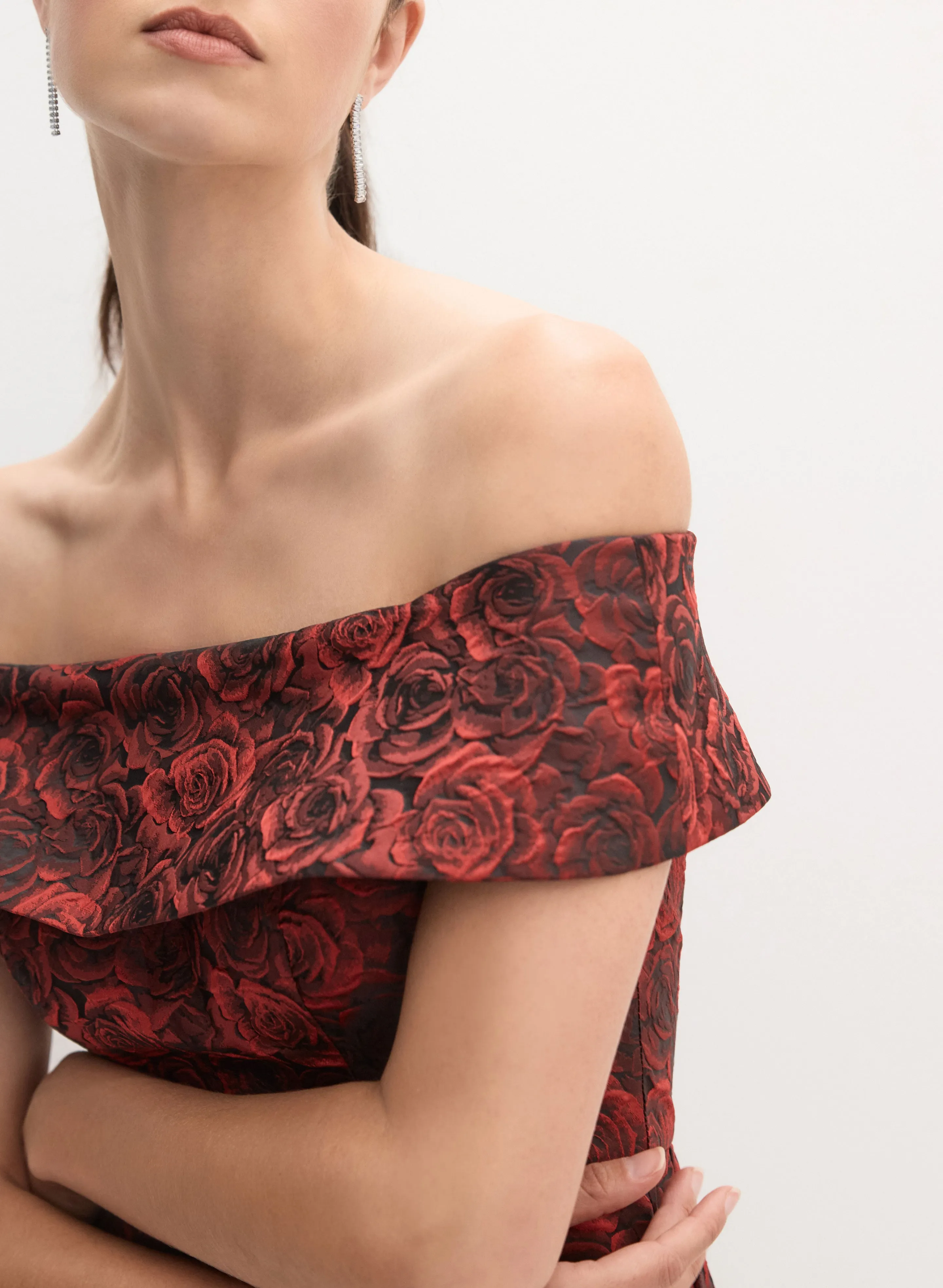 Off-the-Shoulder Floral Gown sold by Melanie Lyne product image thumbnail 2