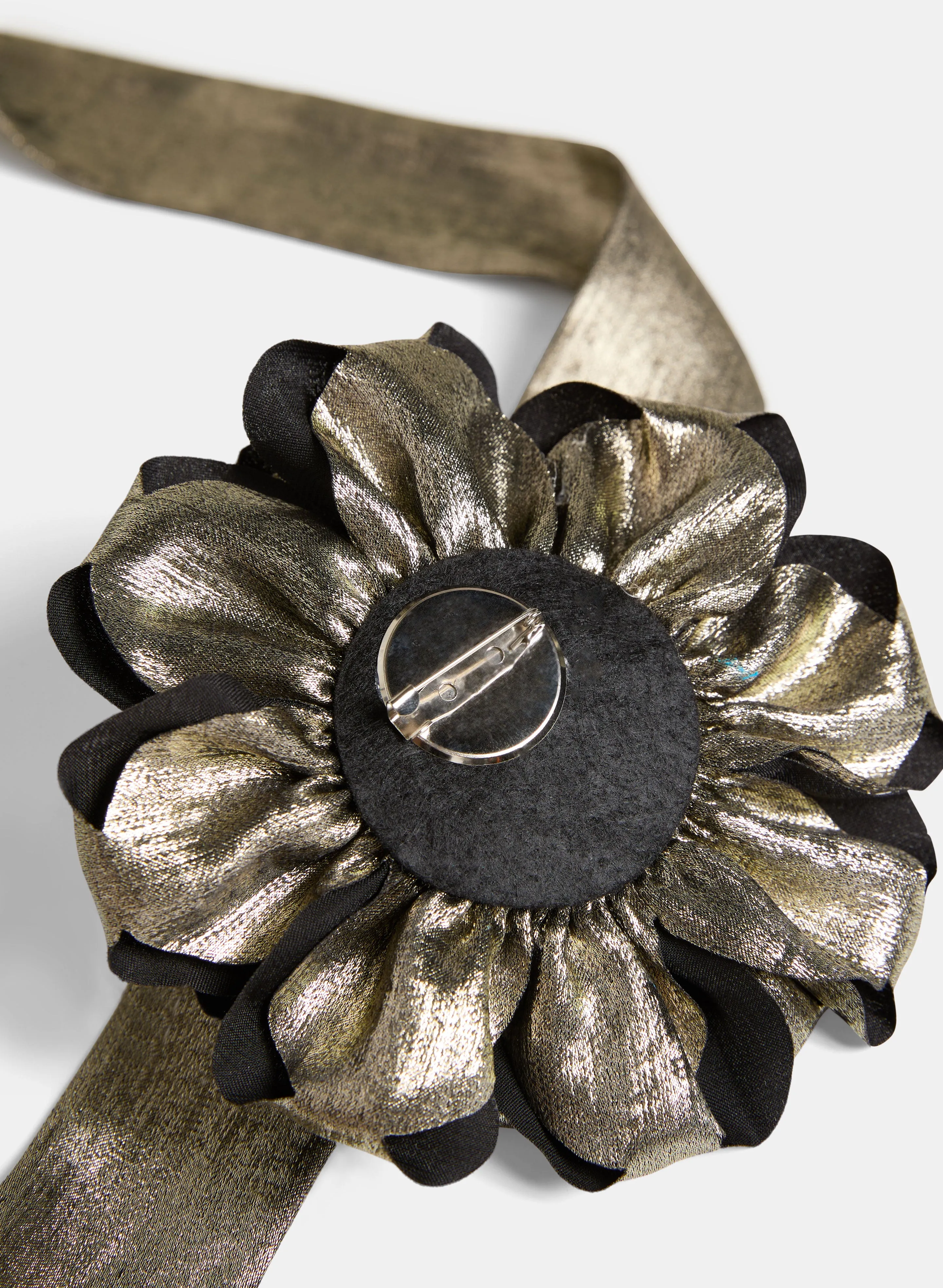 Detachable Flower Brooch Neck Tie sold by Melanie Lyne product image thumbnail 4