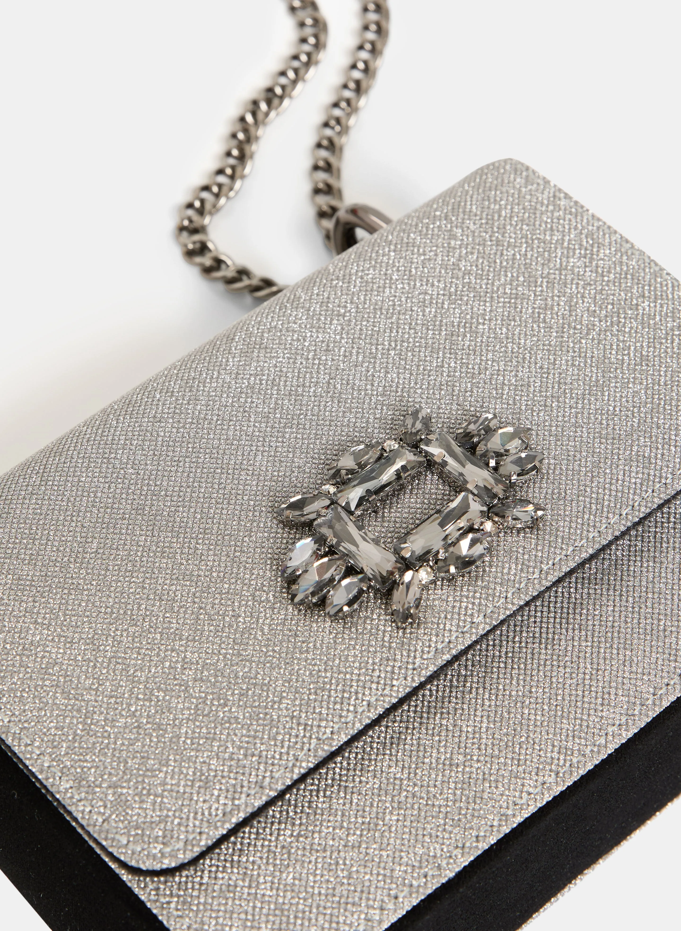Rhinestone Detail Shimmering Clutch sold by Melanie Lyne product image thumbnail 2