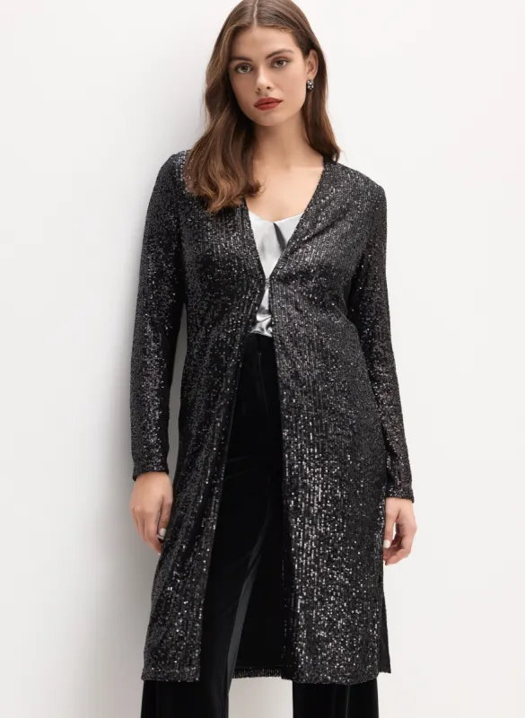 Joseph Ribkoff - Long Sequin Cardigan sold by Melanie Lyne