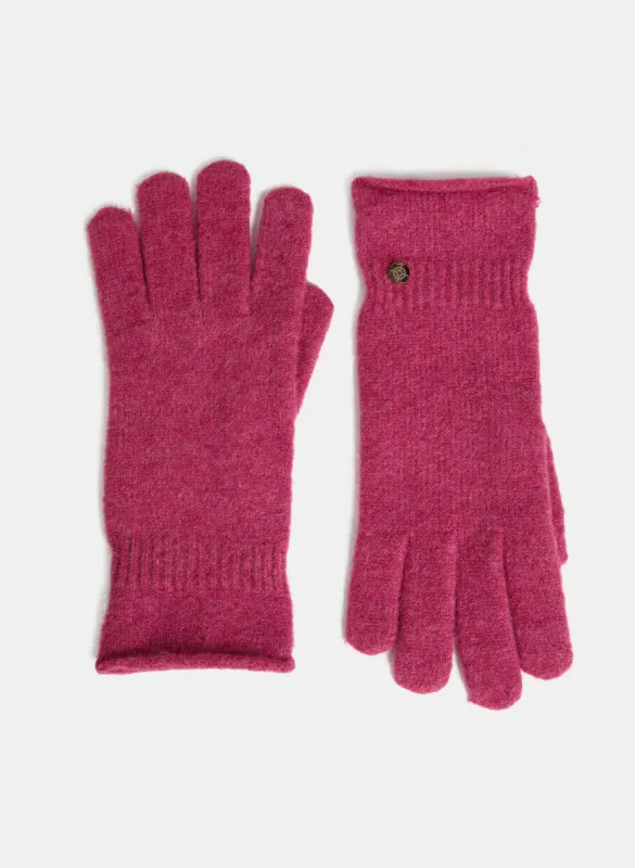 Wool-Blend Ribbed Detail Gloves sold by Melanie Lyne