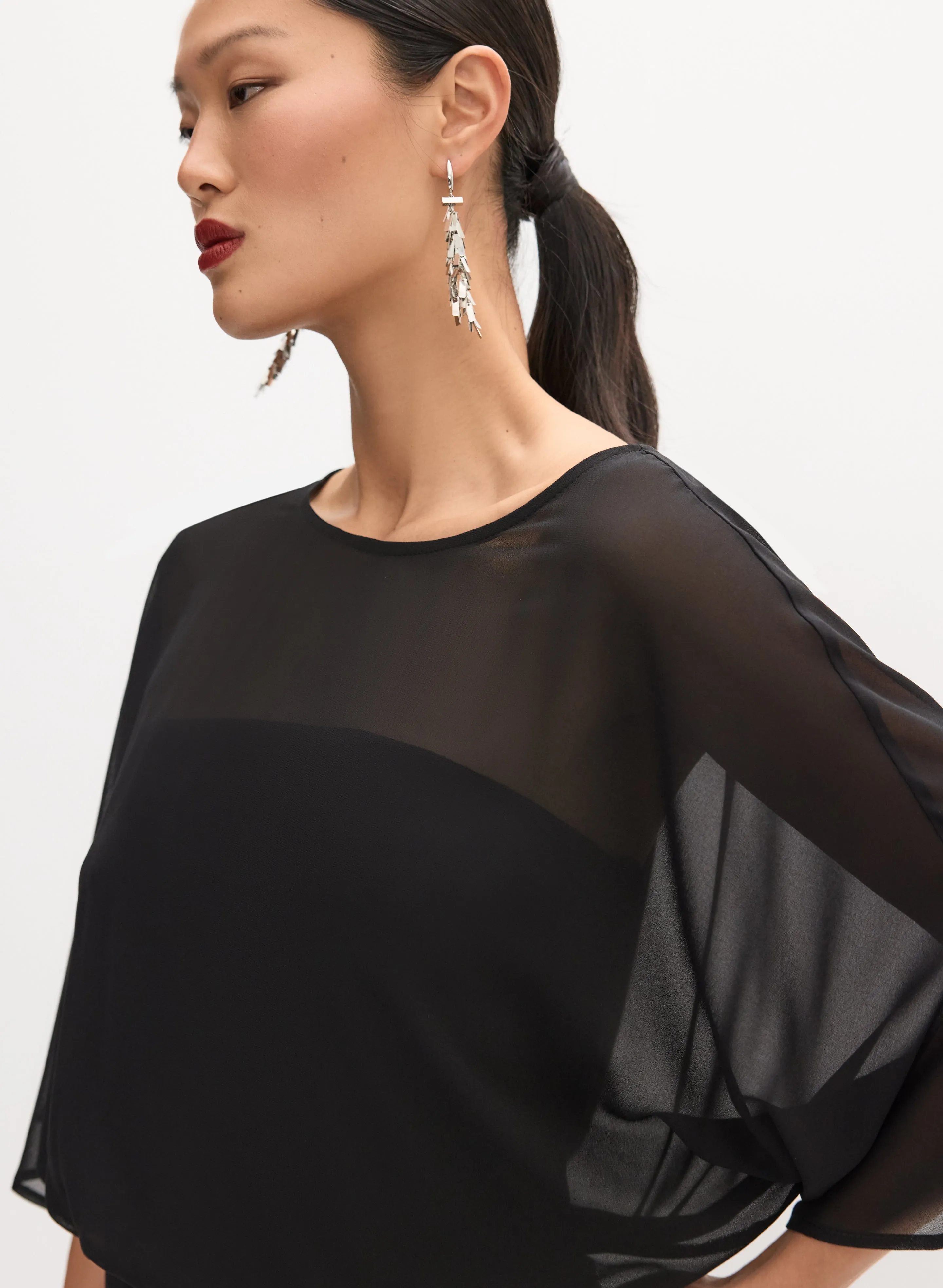 Chiffon Wide-Leg Jumpsuit sold by Melanie Lyne product image thumbnail 4