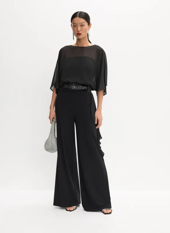 Chiffon Wide-Leg Jumpsuit sold by Melanie Lyne