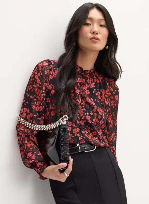 Floral Smocked Detail Blouse sold by Melanie Lyne