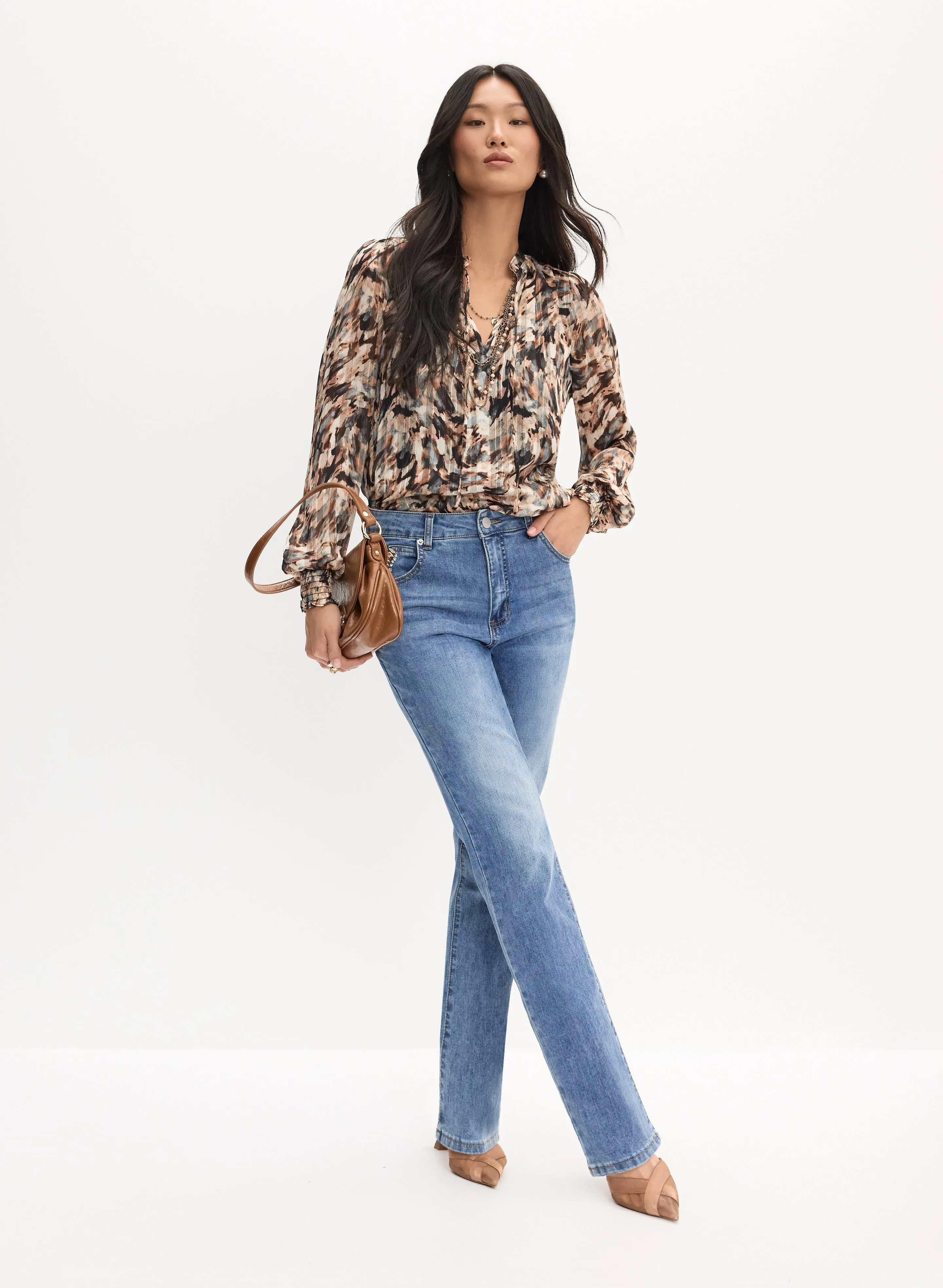 Abstract Painted Print Blouse sold by Melanie Lyne product image thumbnail 3