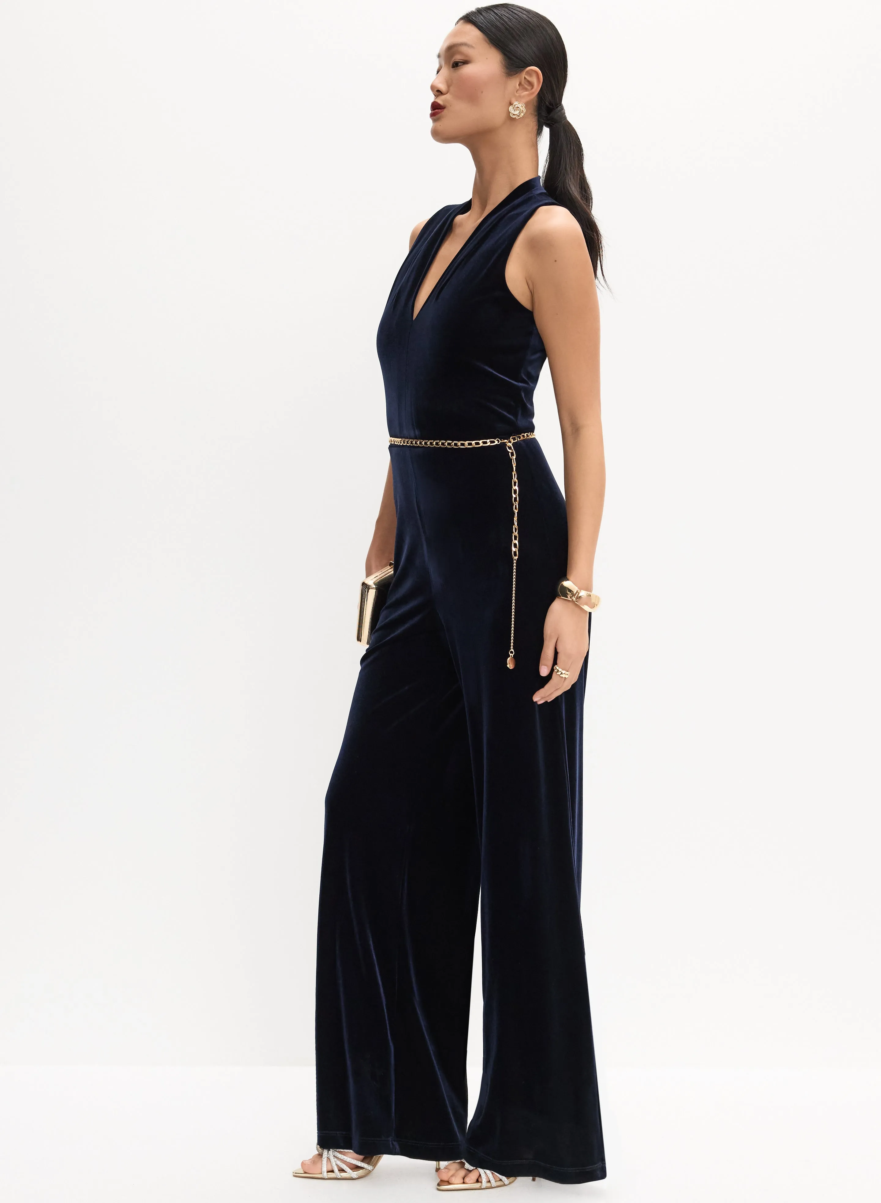 Long Velvet Jumpsuit sold by Melanie Lyne product image thumbnail 2