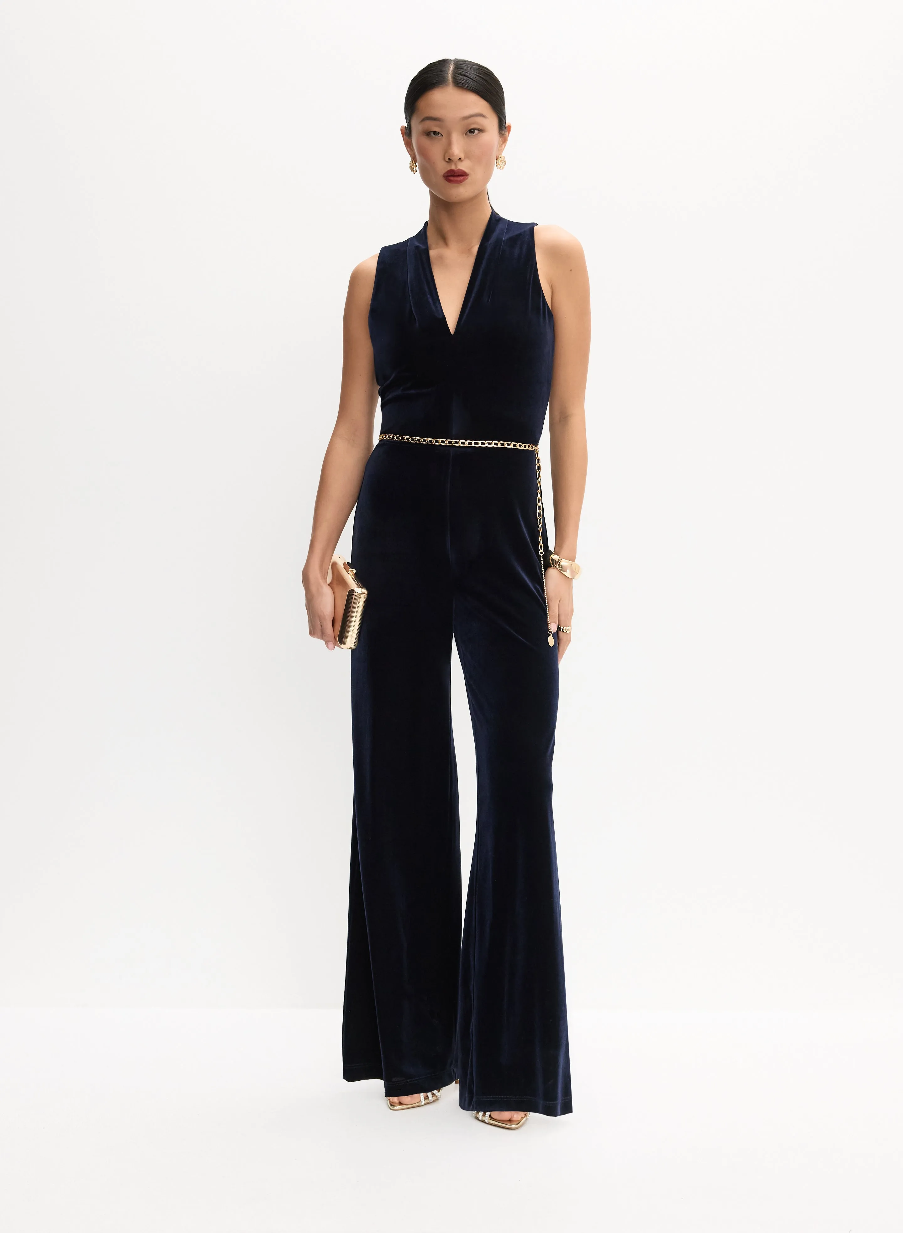 Long Velvet Jumpsuit sold by Melanie Lyne