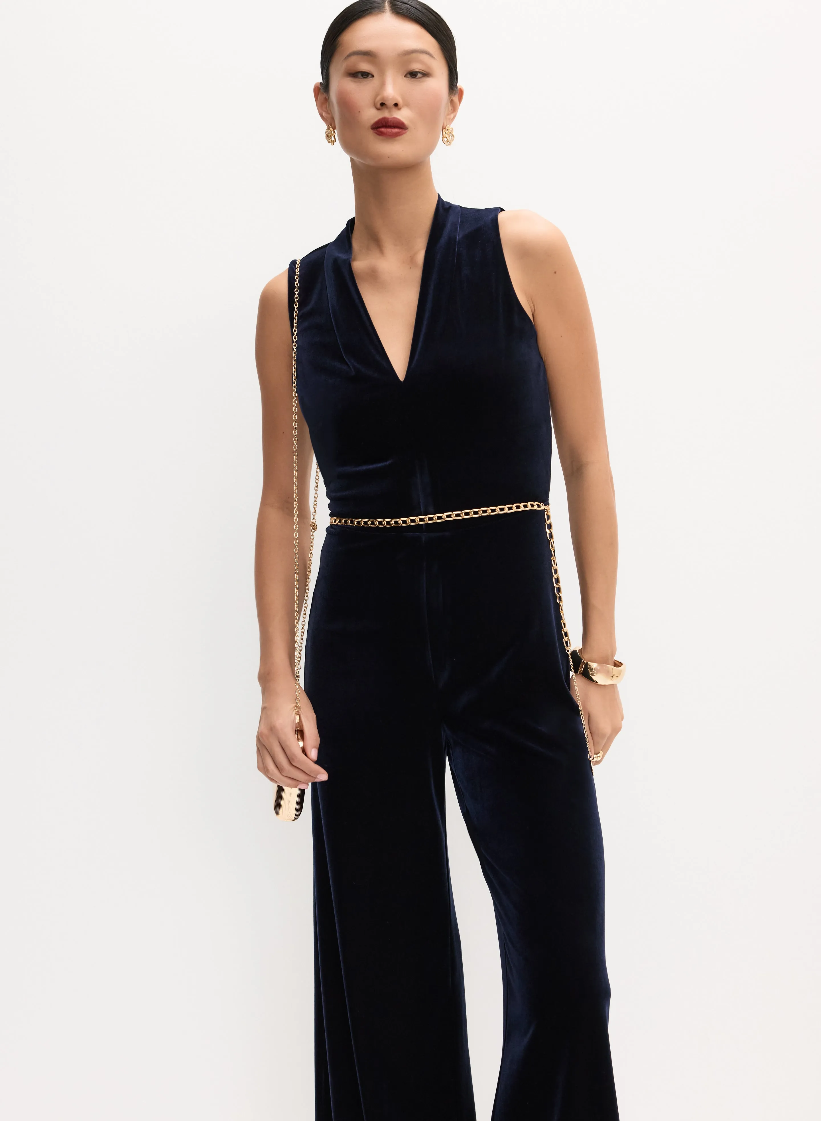 Long Velvet Jumpsuit sold by Melanie Lyne product image thumbnail 3