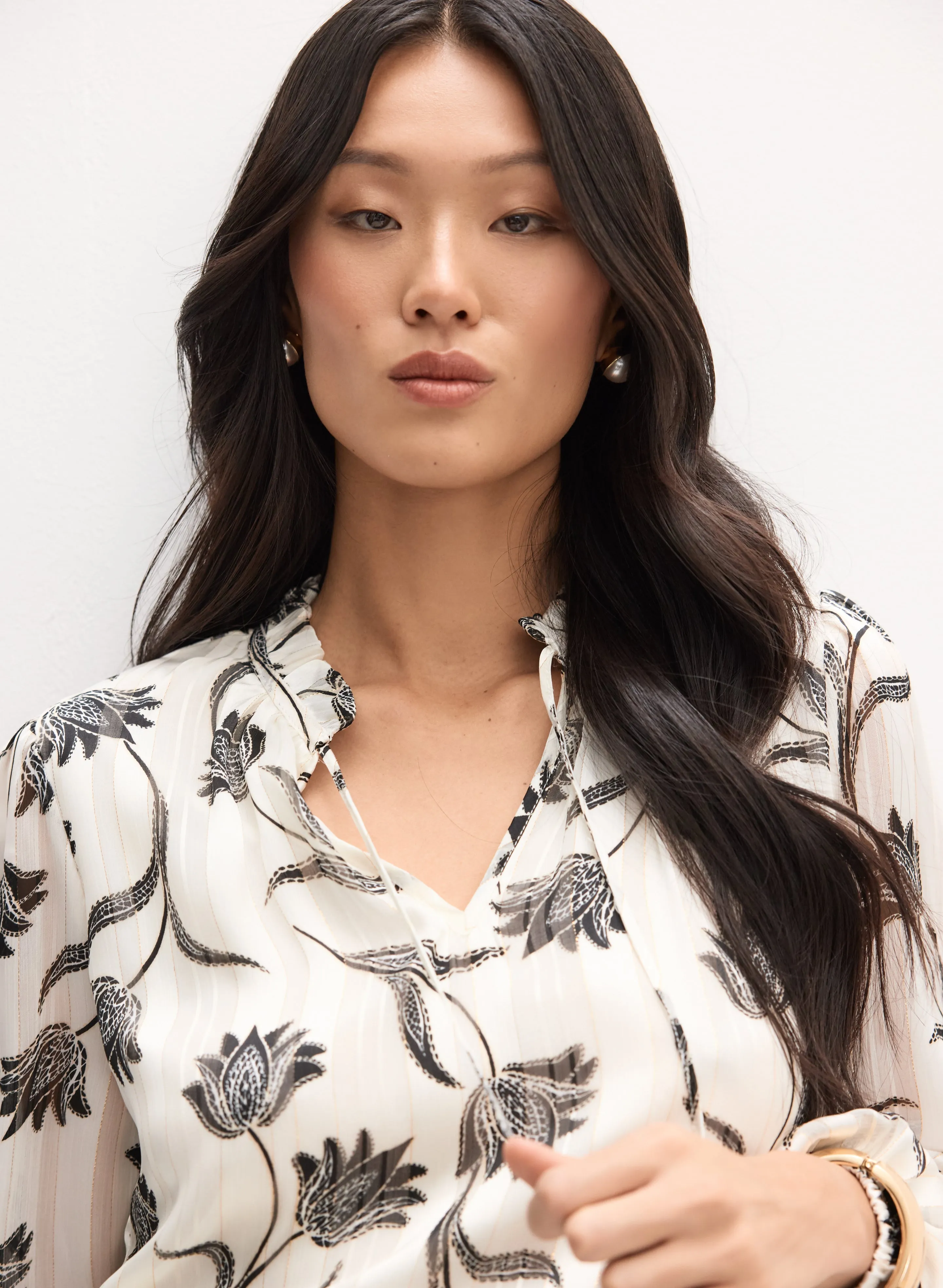 Floral Smocked Hem Blouse sold by Melanie Lyne product image thumbnail 2