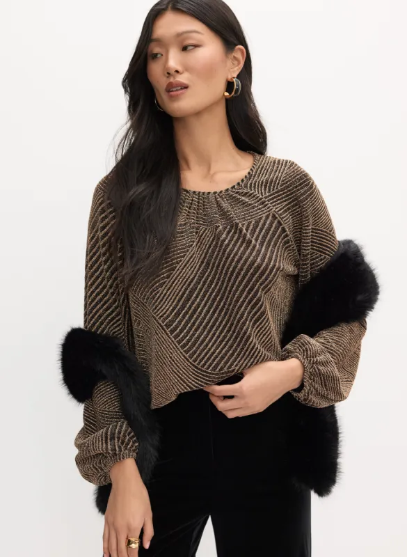 Metallic Jacquard Top sold by Melanie Lyne