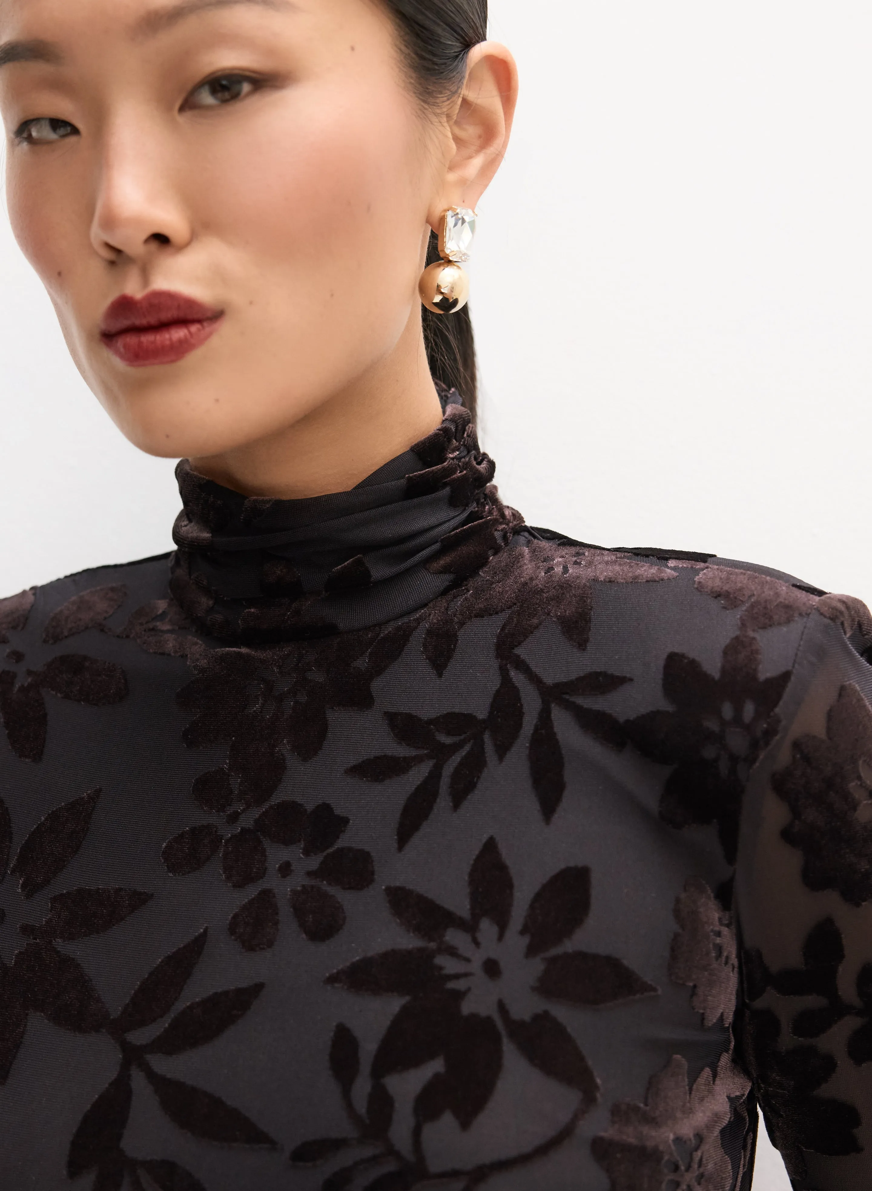 Floral Velvet Burnout Dress sold by Melanie Lyne product image thumbnail 3