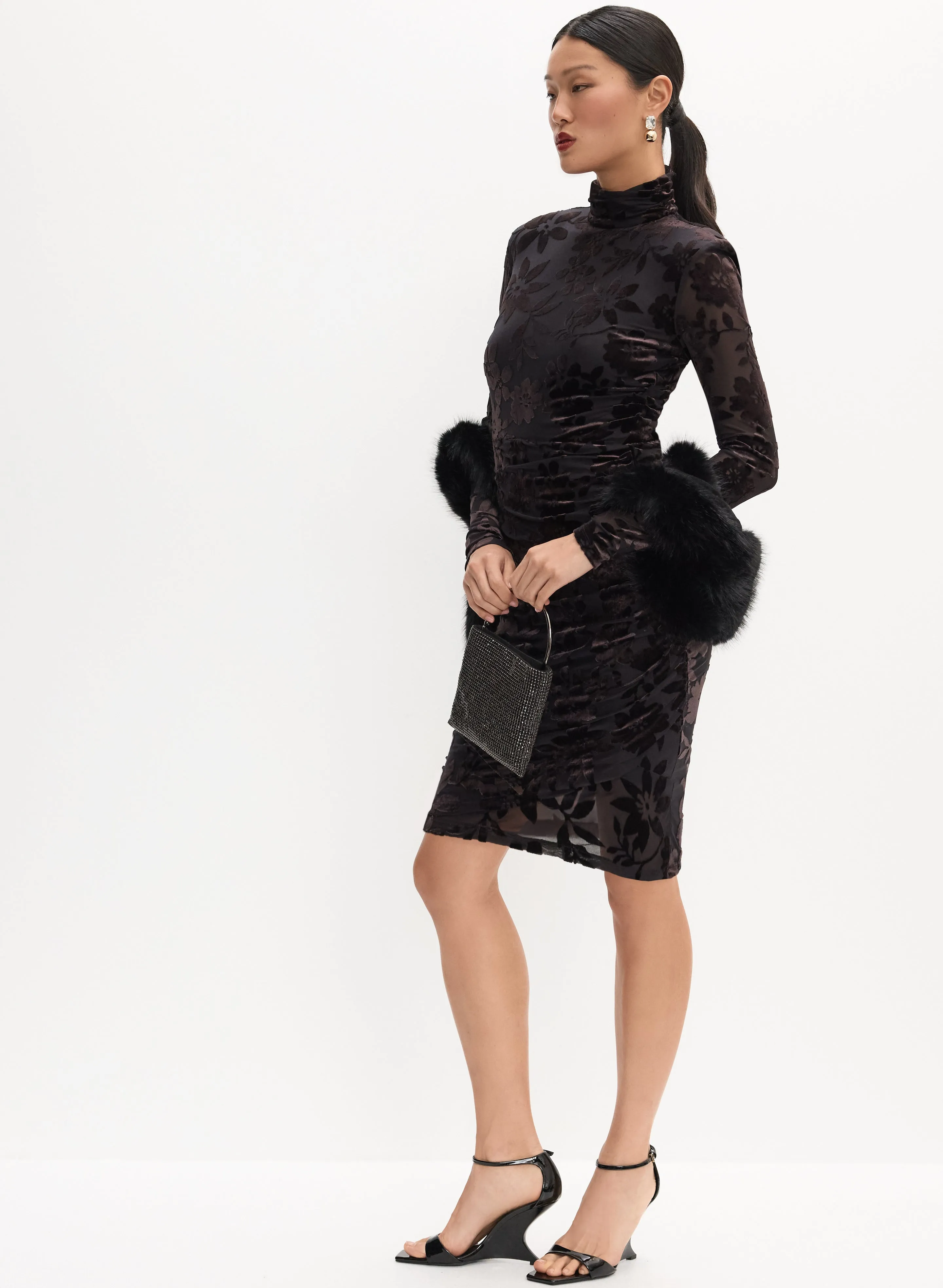 Floral Velvet Burnout Dress sold by Melanie Lyne product image thumbnail 2