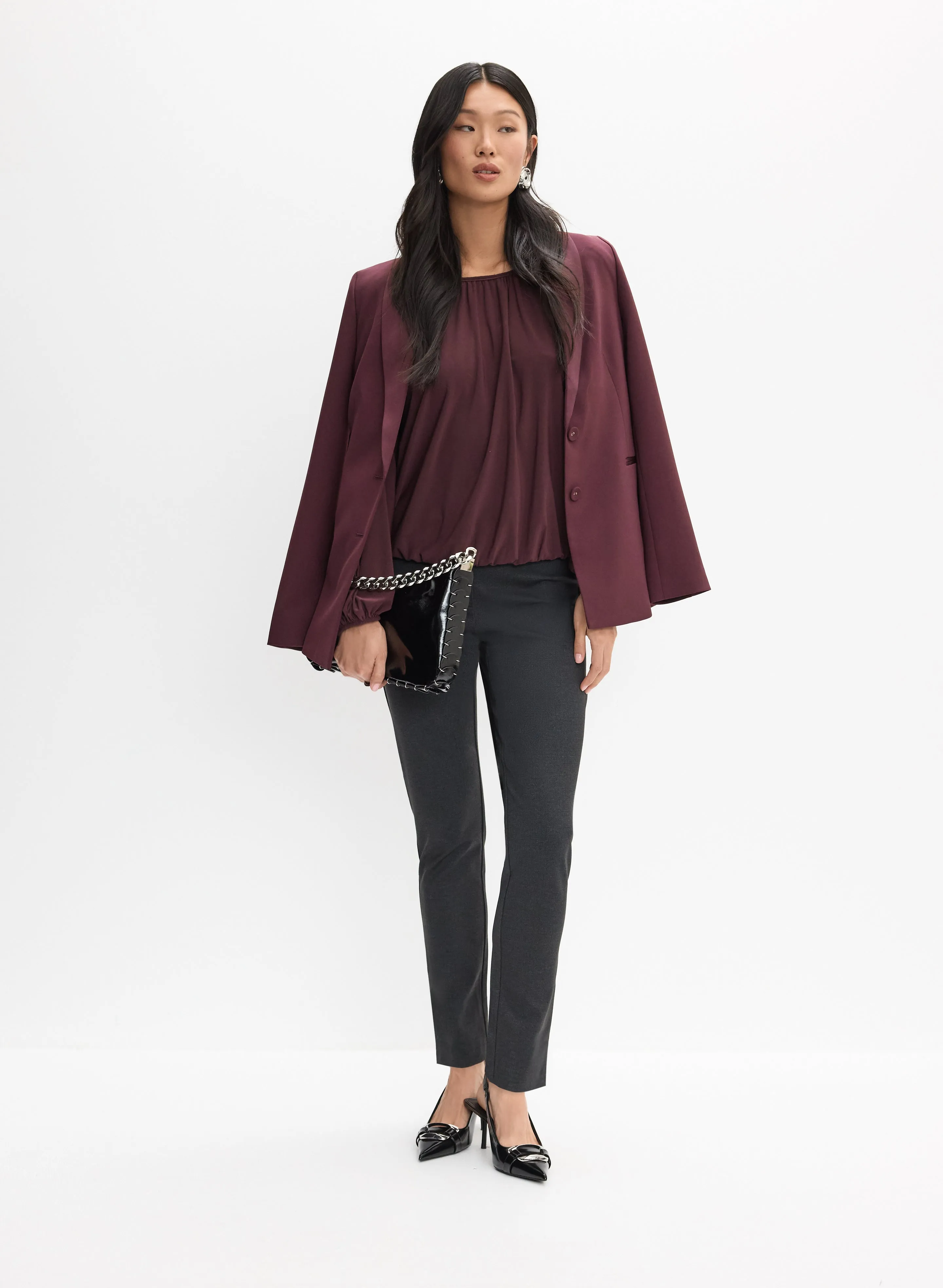 Gathered Balloon Sleeve Top sold by Melanie Lyne product image thumbnail 3