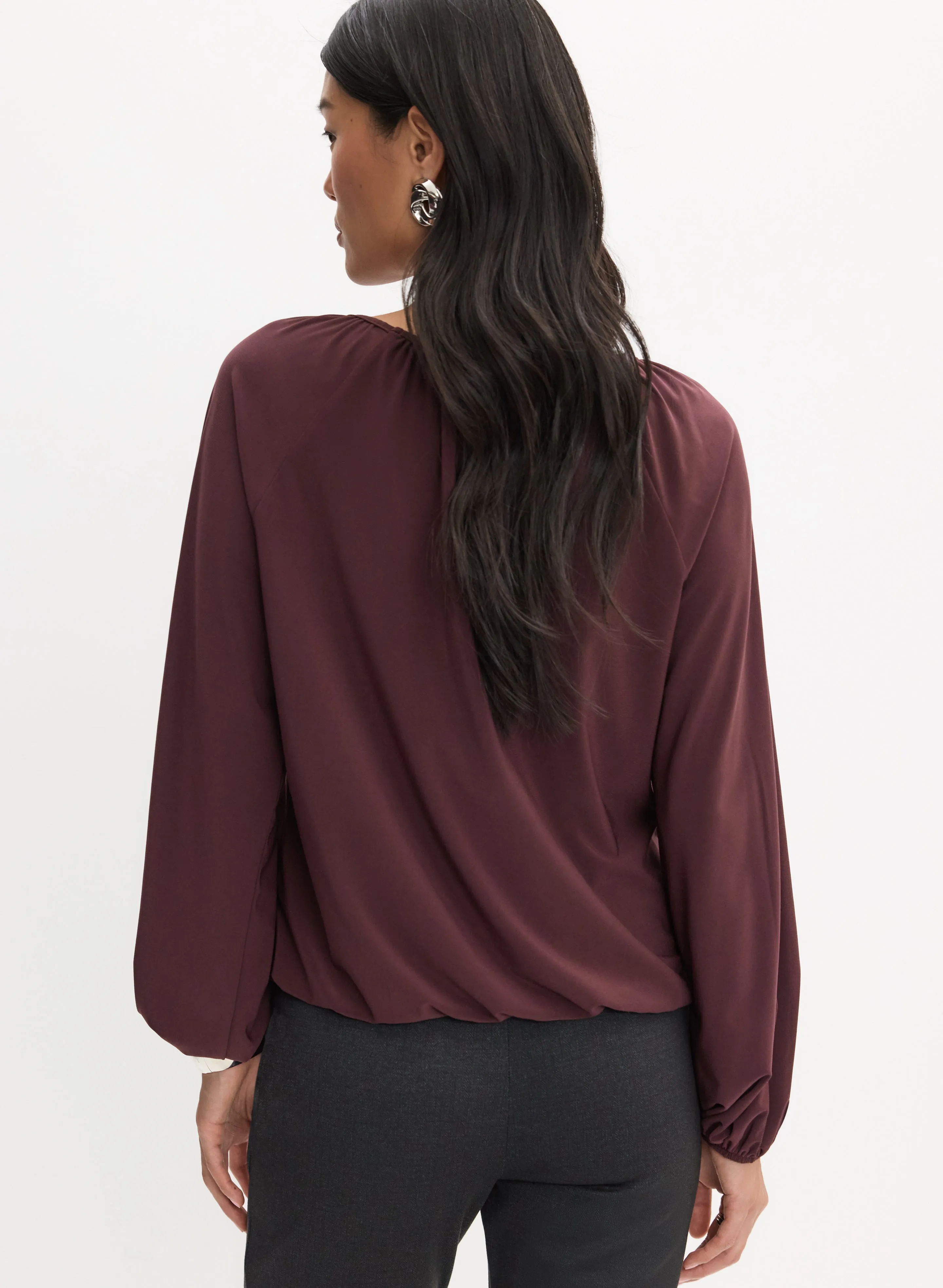 Gathered Balloon Sleeve Top sold by Melanie Lyne product image thumbnail 4