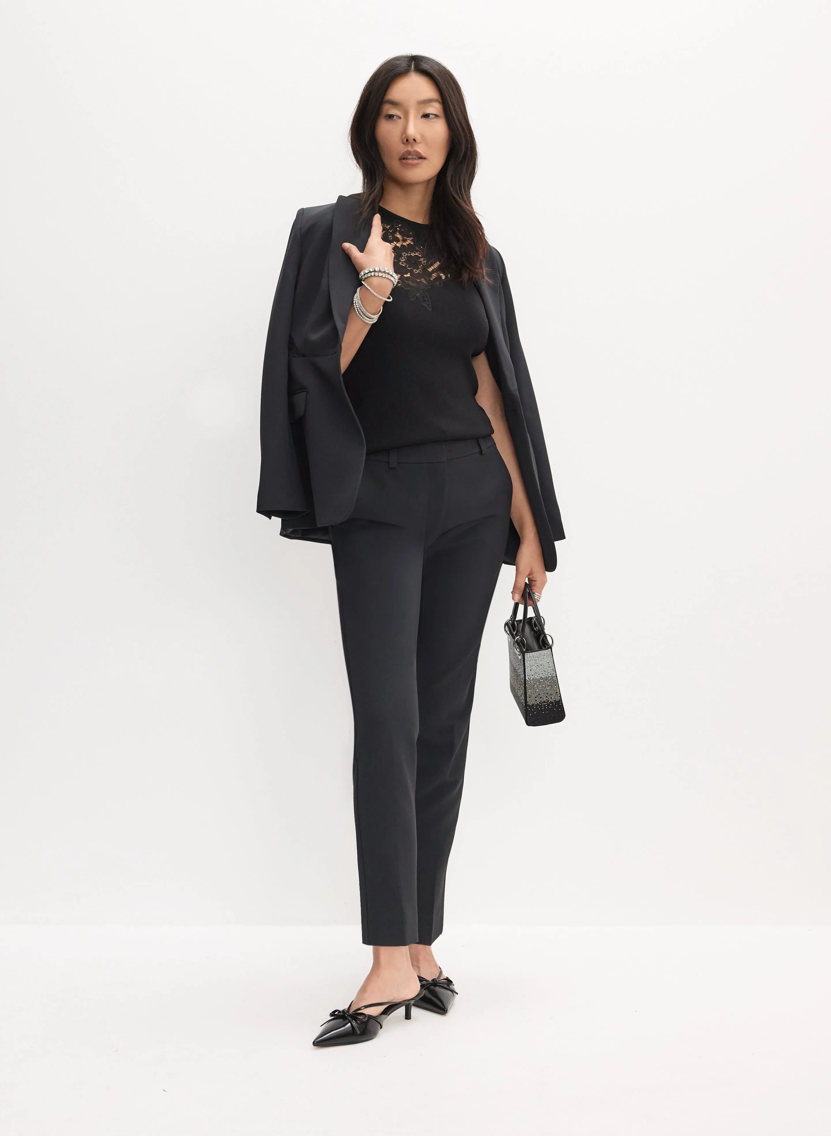 Lace Insert Knit Tank Top sold by Melanie Lyne product image thumbnail 3