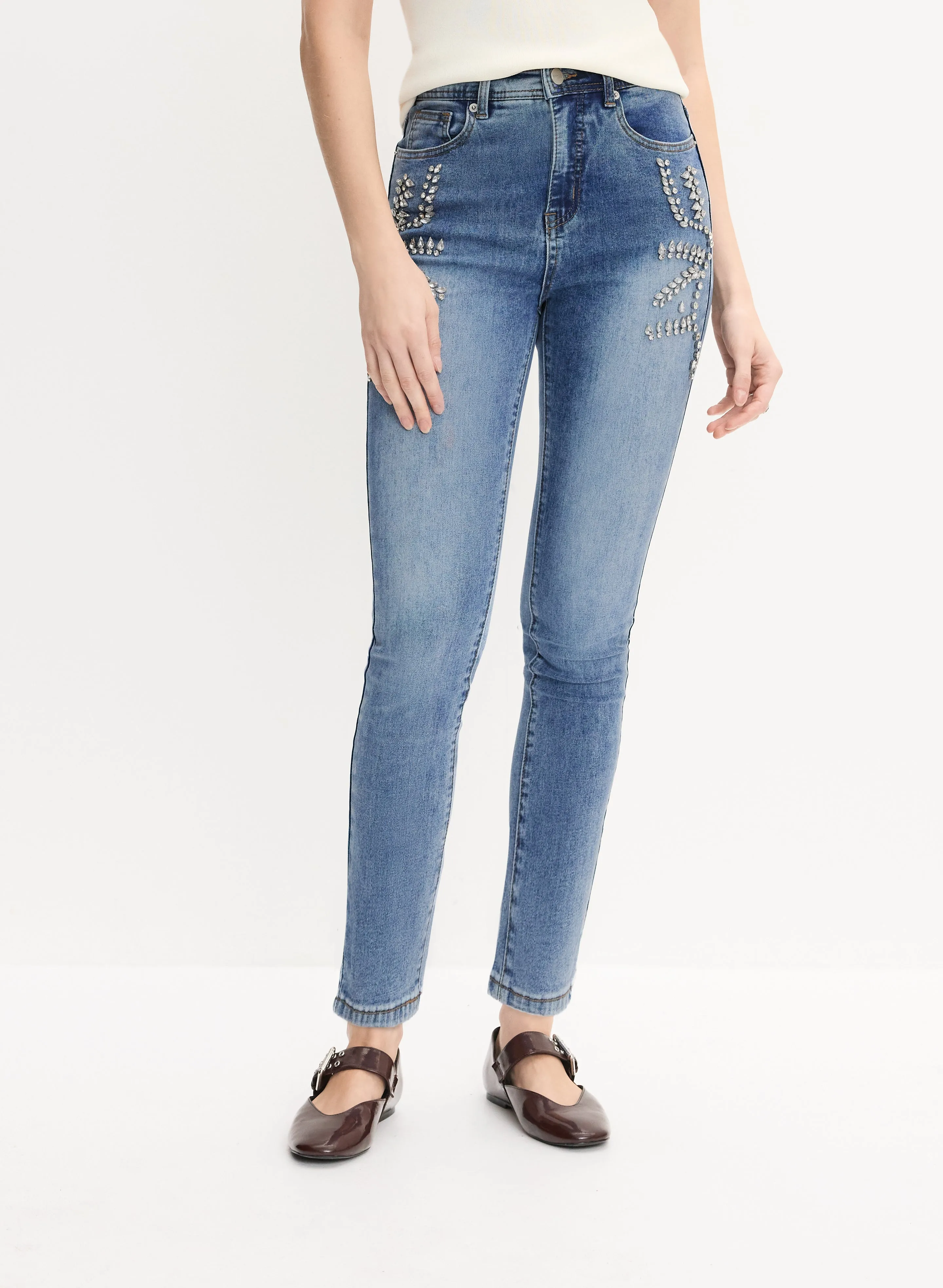 Rhinestone Detail Jeans sold by Melanie Lyne