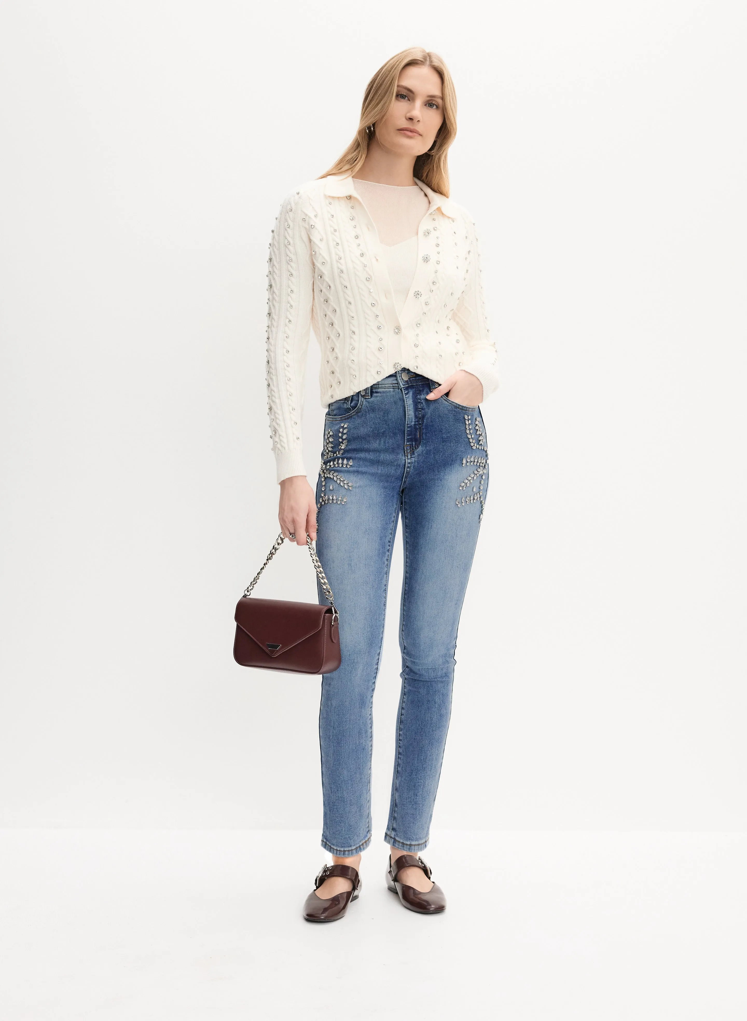 Rhinestone Detail Jeans sold by Melanie Lyne product image thumbnail 3